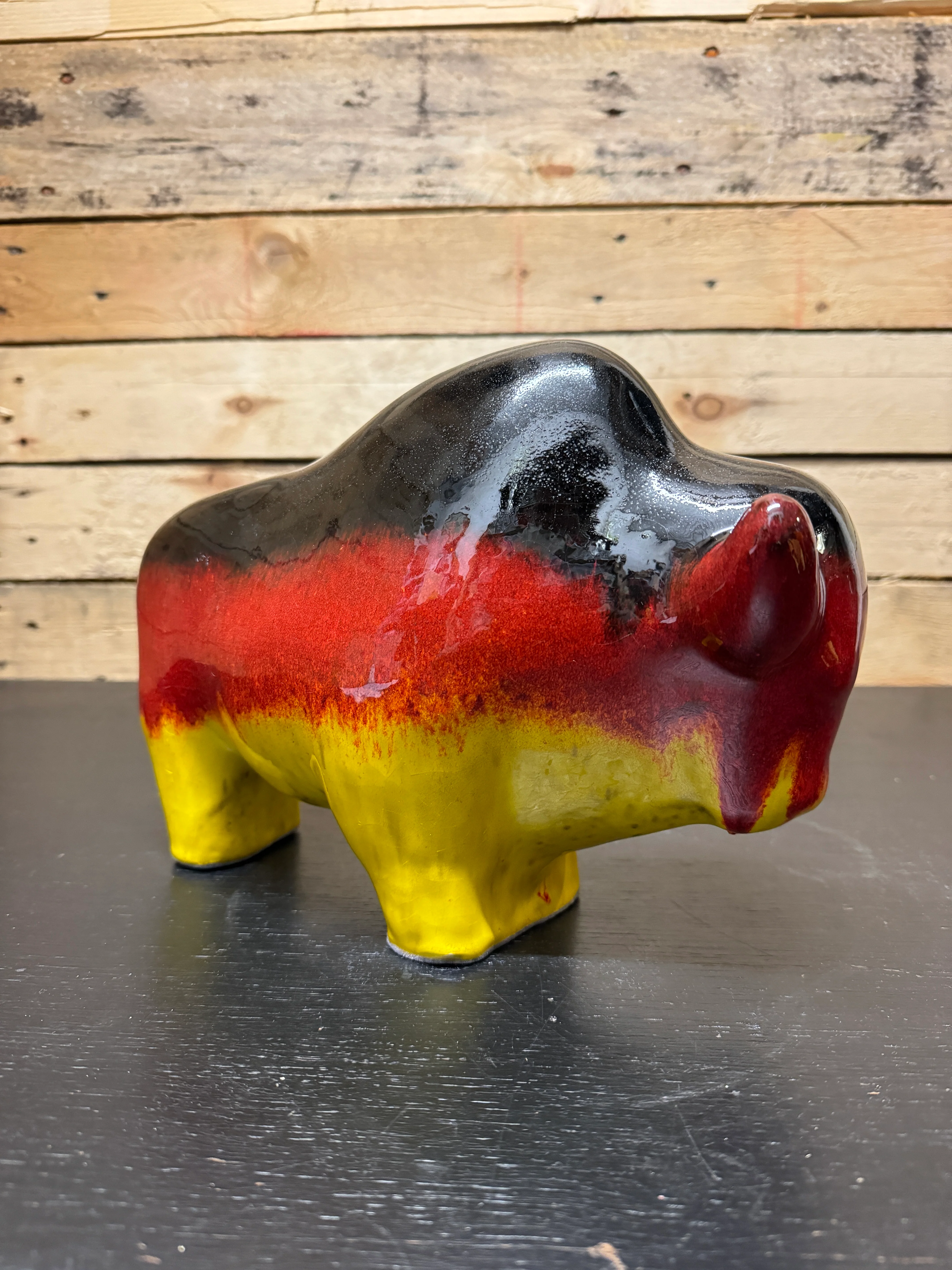 Otto Keramik Large Ceramic Bison West German Pottery Fat Lava - Image 6
