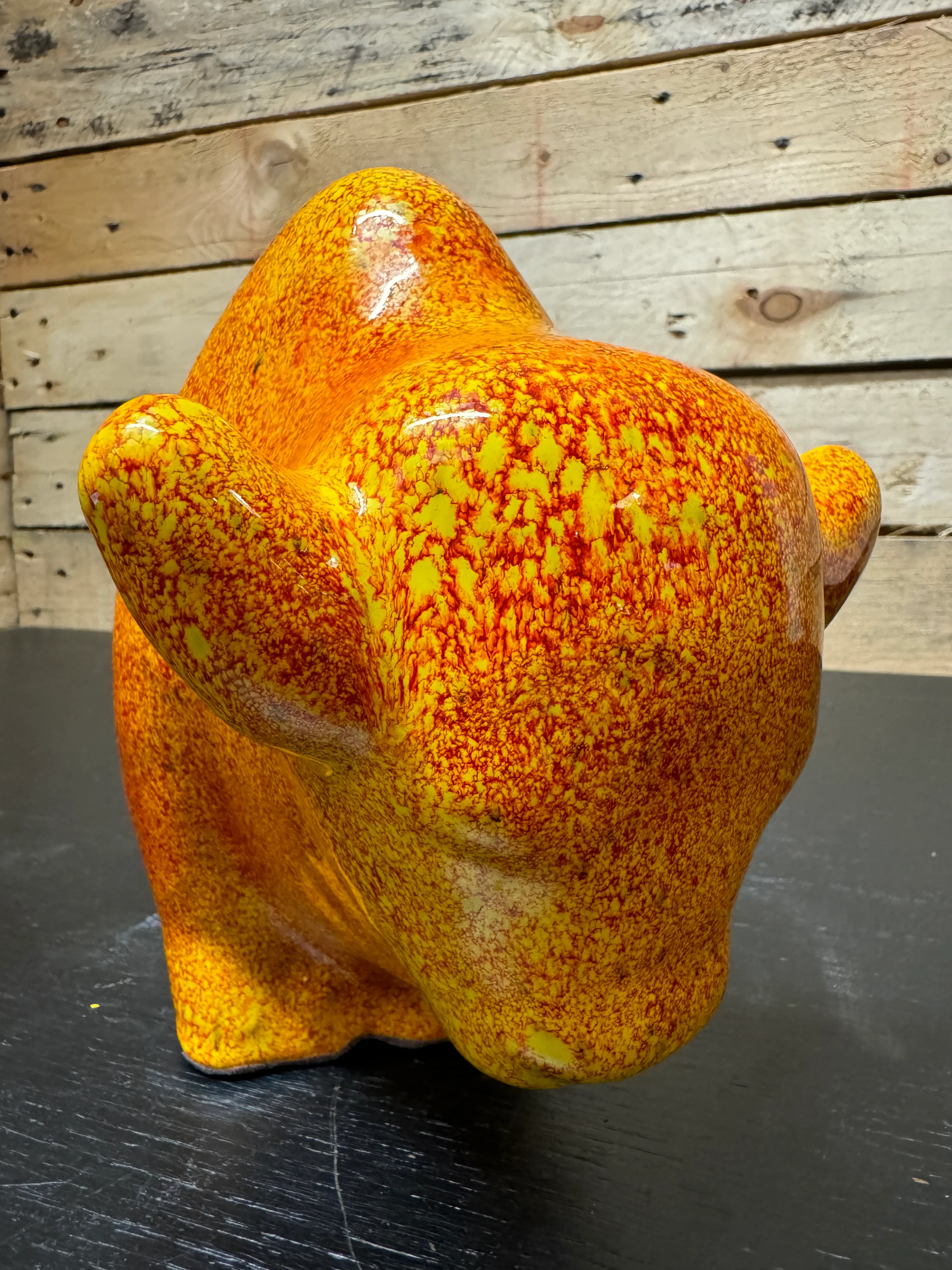 Otto Keramik Large Ceramic Bison West German Pottery Fat Lava - Image 5