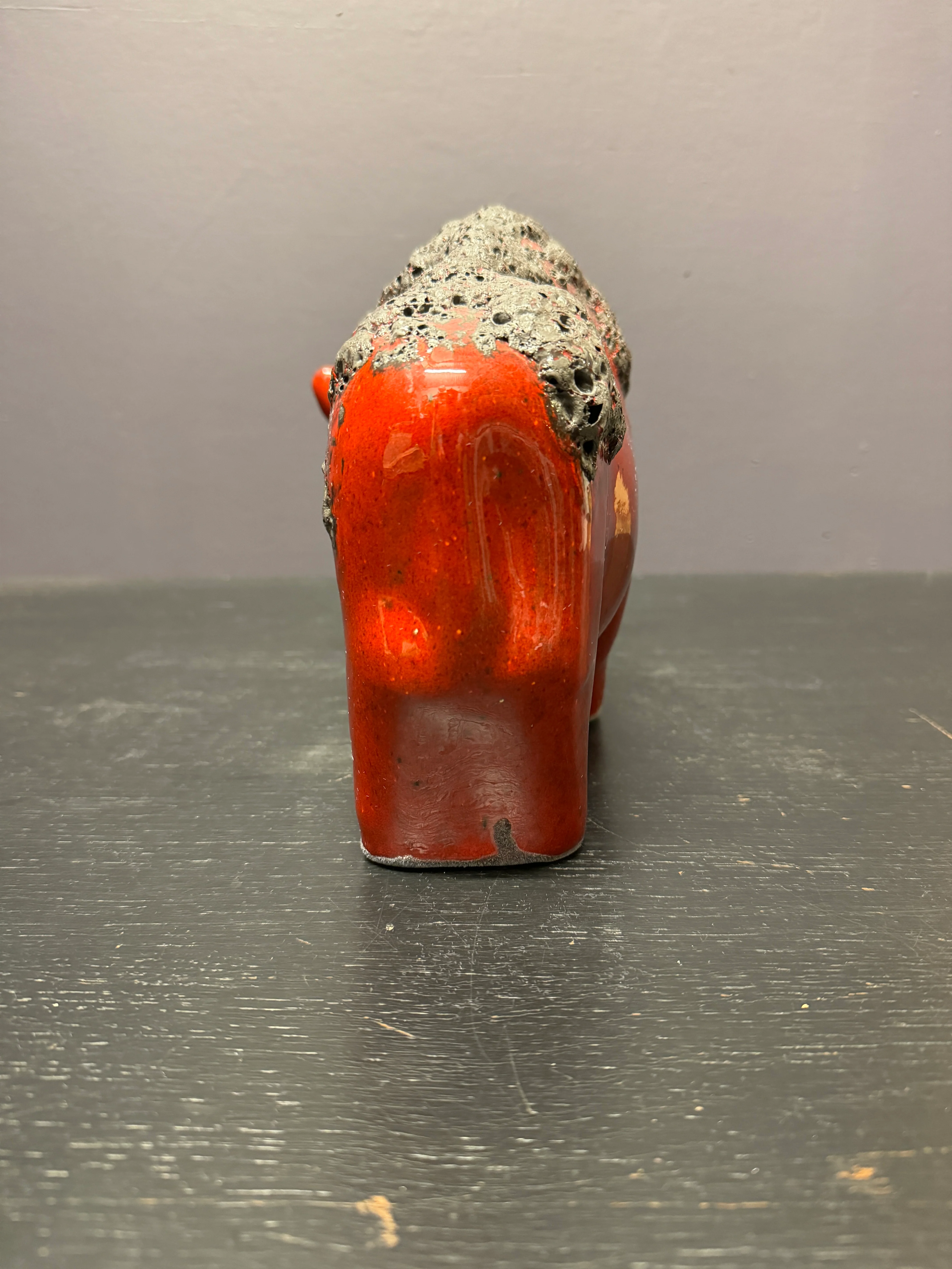 Otto Keramik Large Ceramic Bison West German Pottery Fat Lava - Image 10