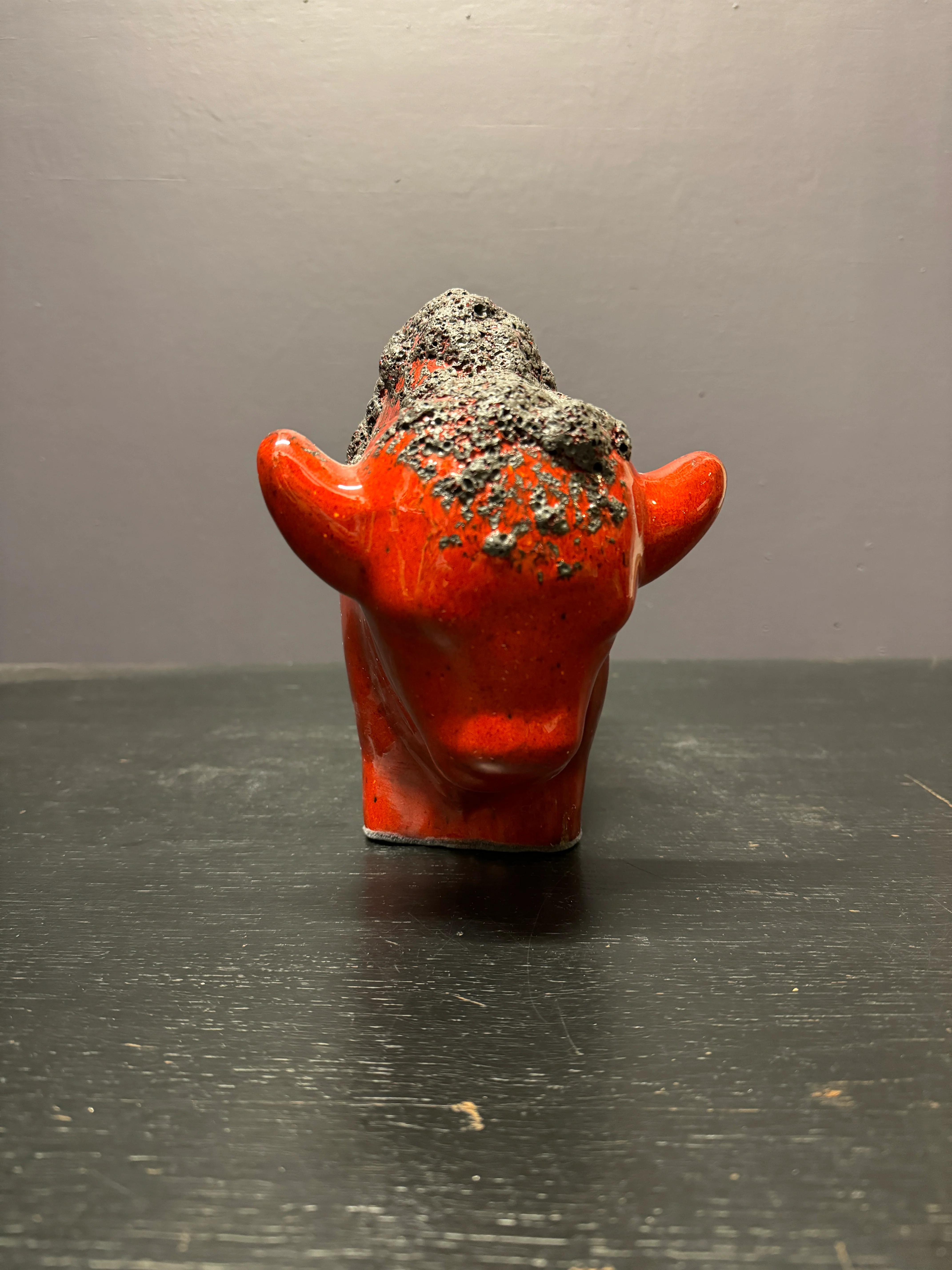 Otto Keramik Large Ceramic Bison West German Pottery Fat Lava - Image 4