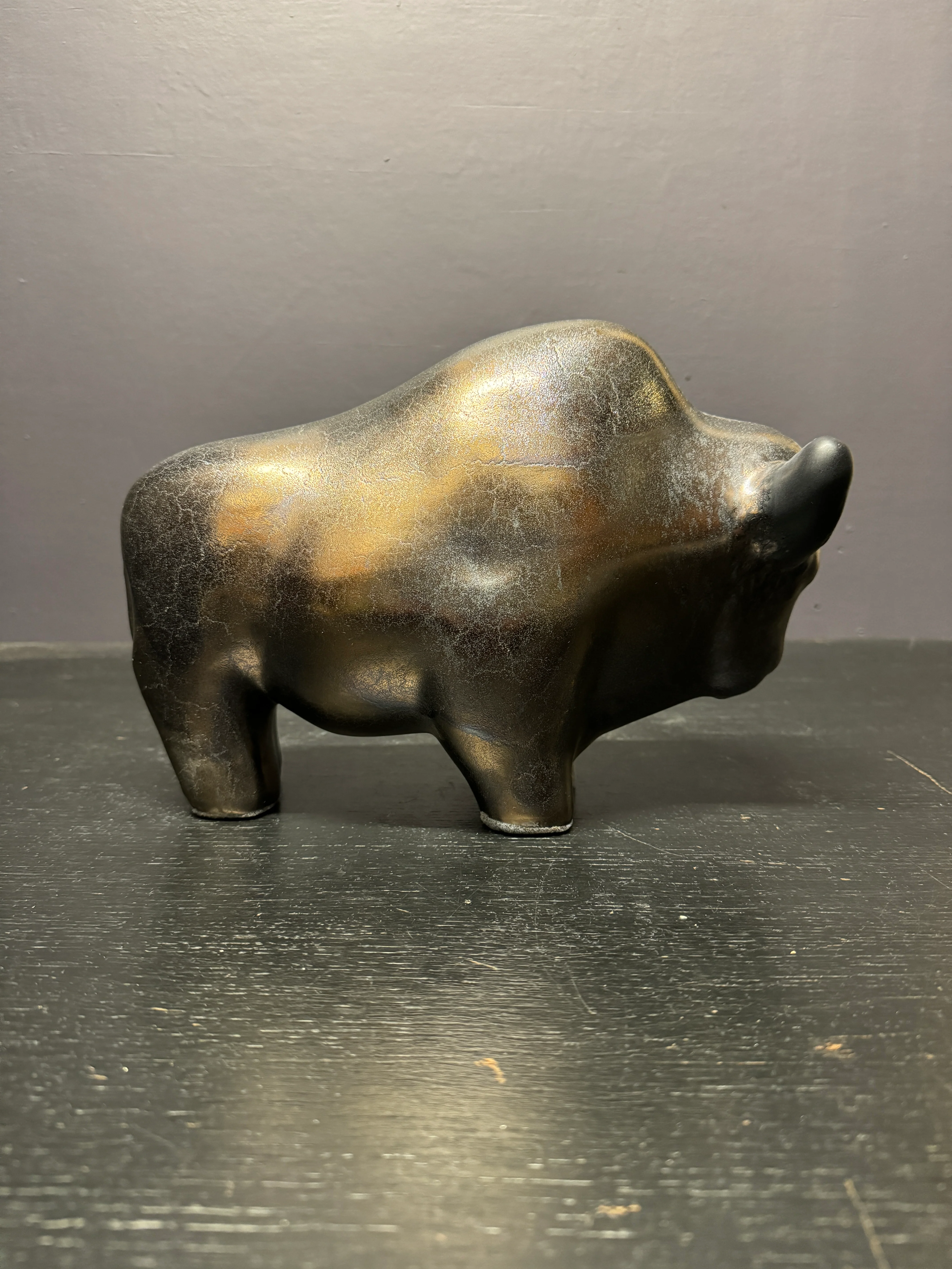 Otto Keramik Large Ceramic Bison West German Pottery Fat Lava - Image 7
