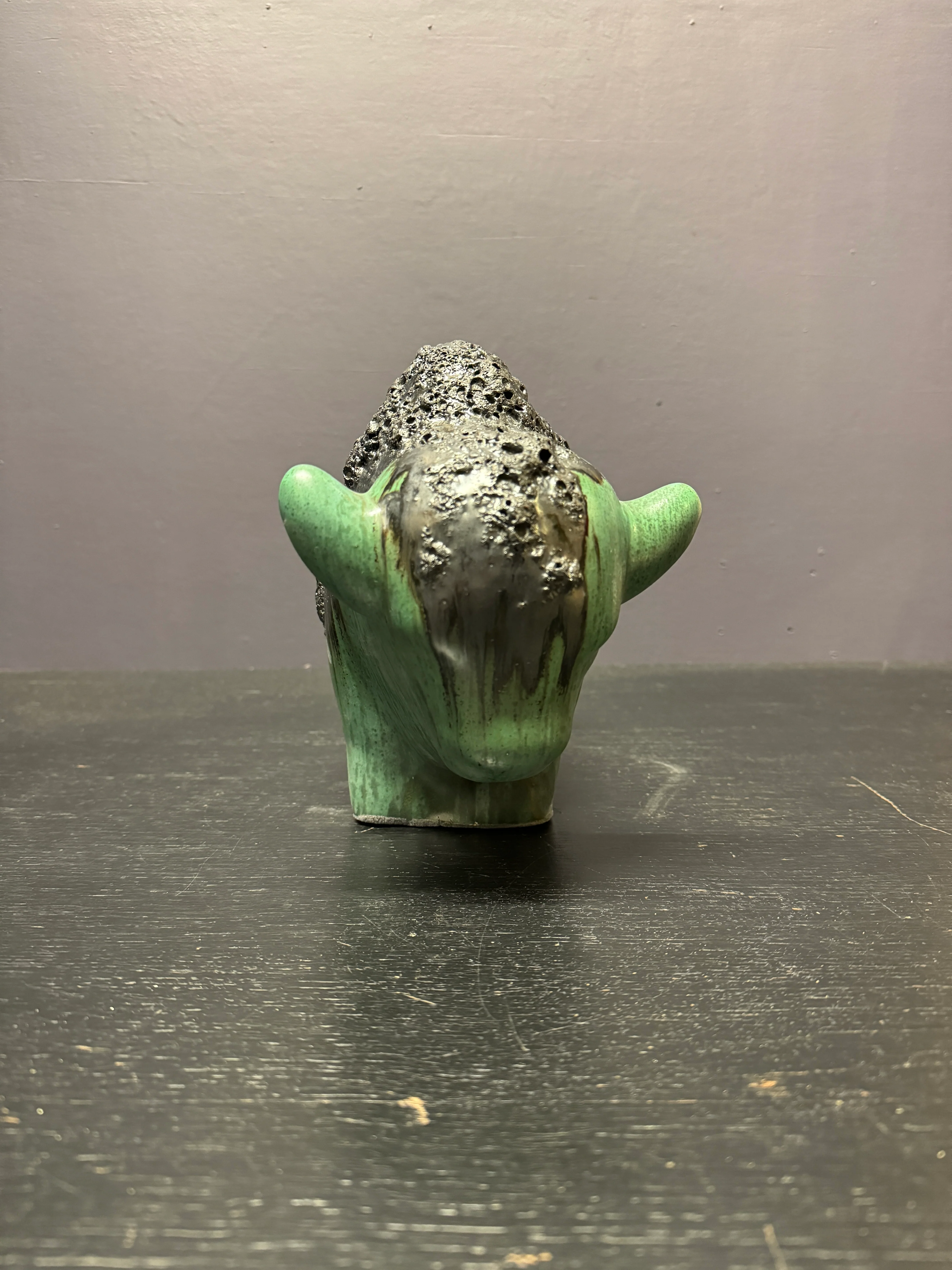 Otto Keramik Large Ceramic Bison West German Pottery Fat Lava - Image 4