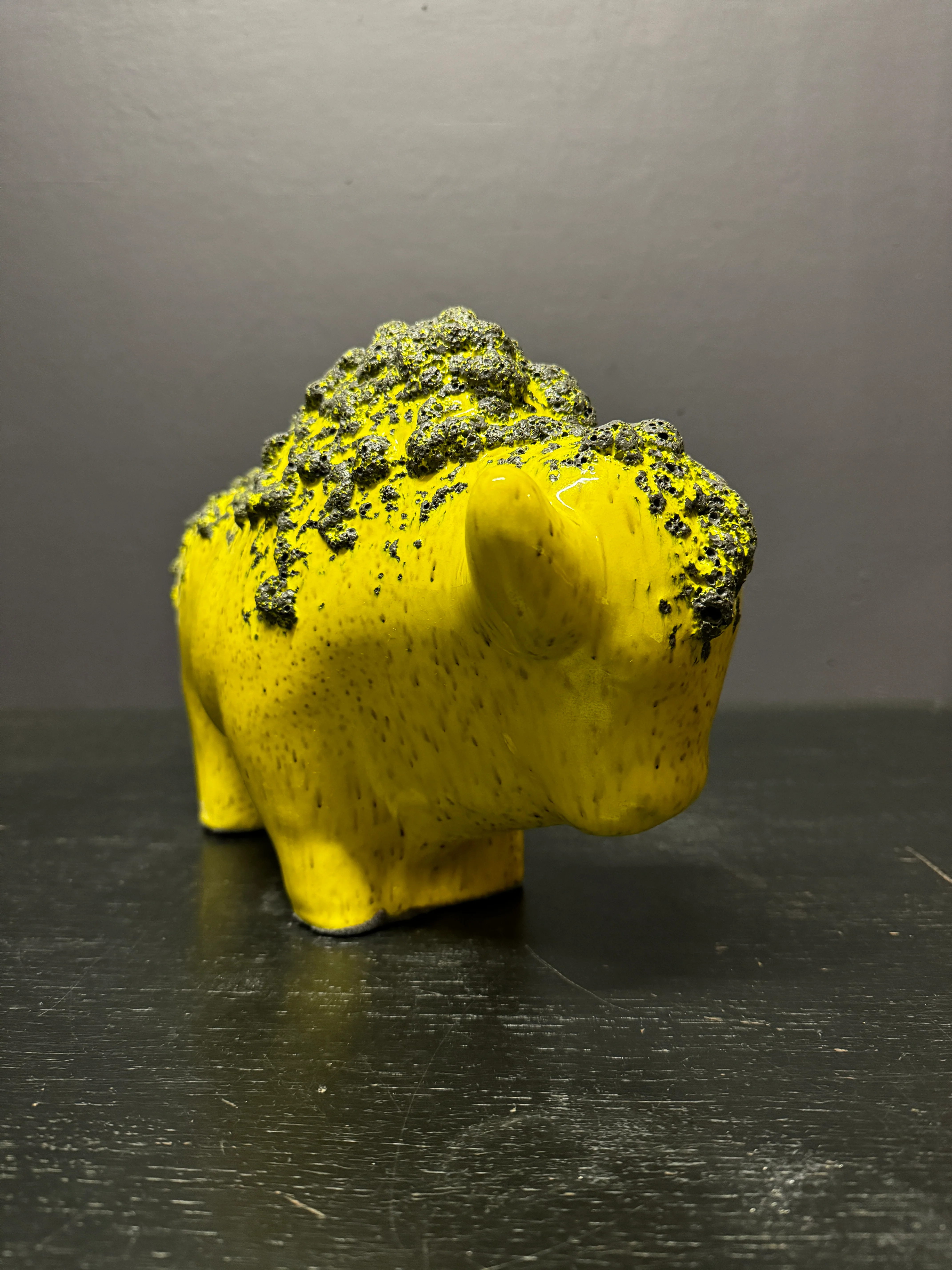 Otto Keramik Large Ceramic Bison West German Pottery Fat Lava - Image 5