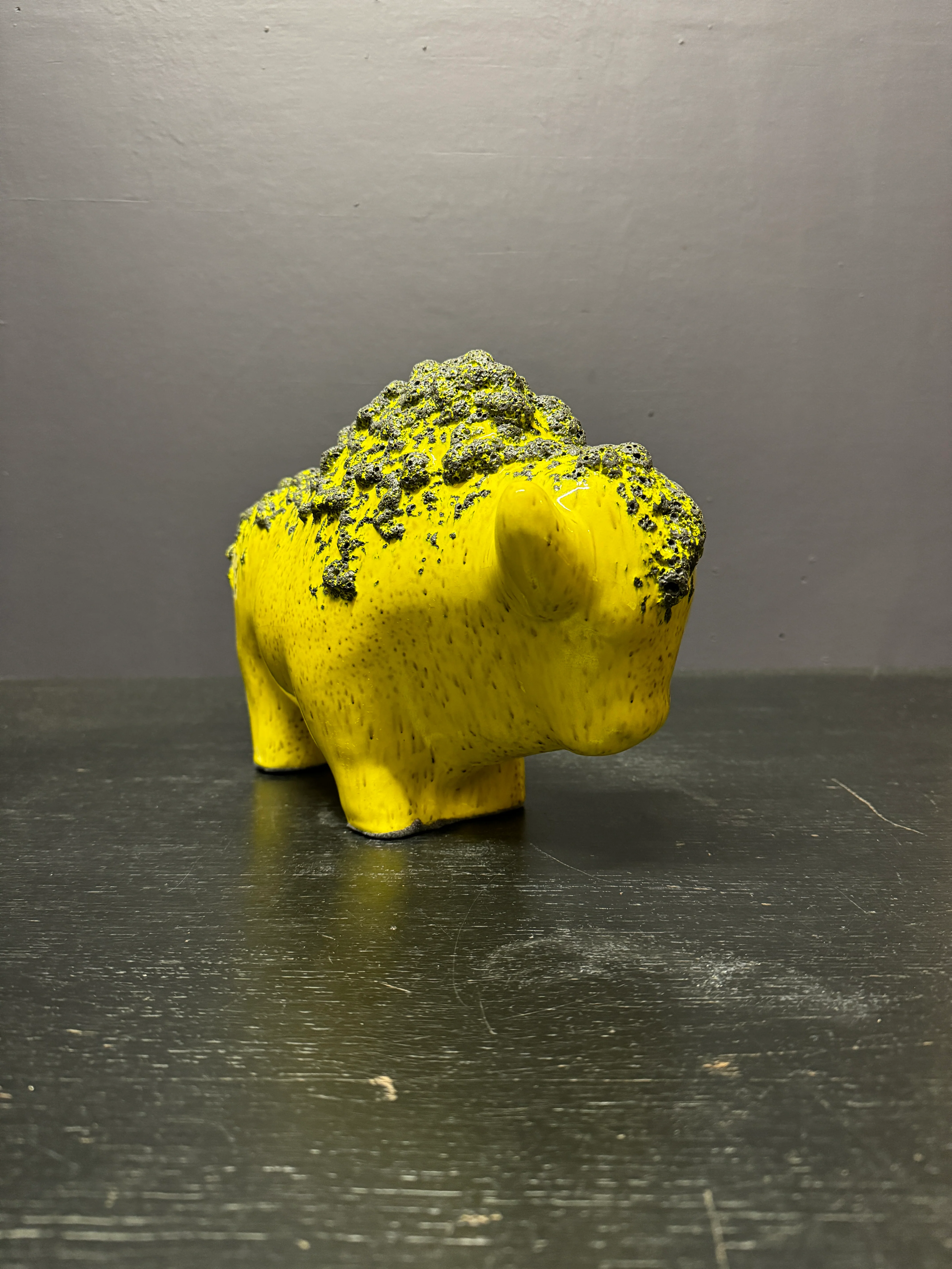 Otto Keramik Large Ceramic Bison West German Pottery Fat Lava - Image 6