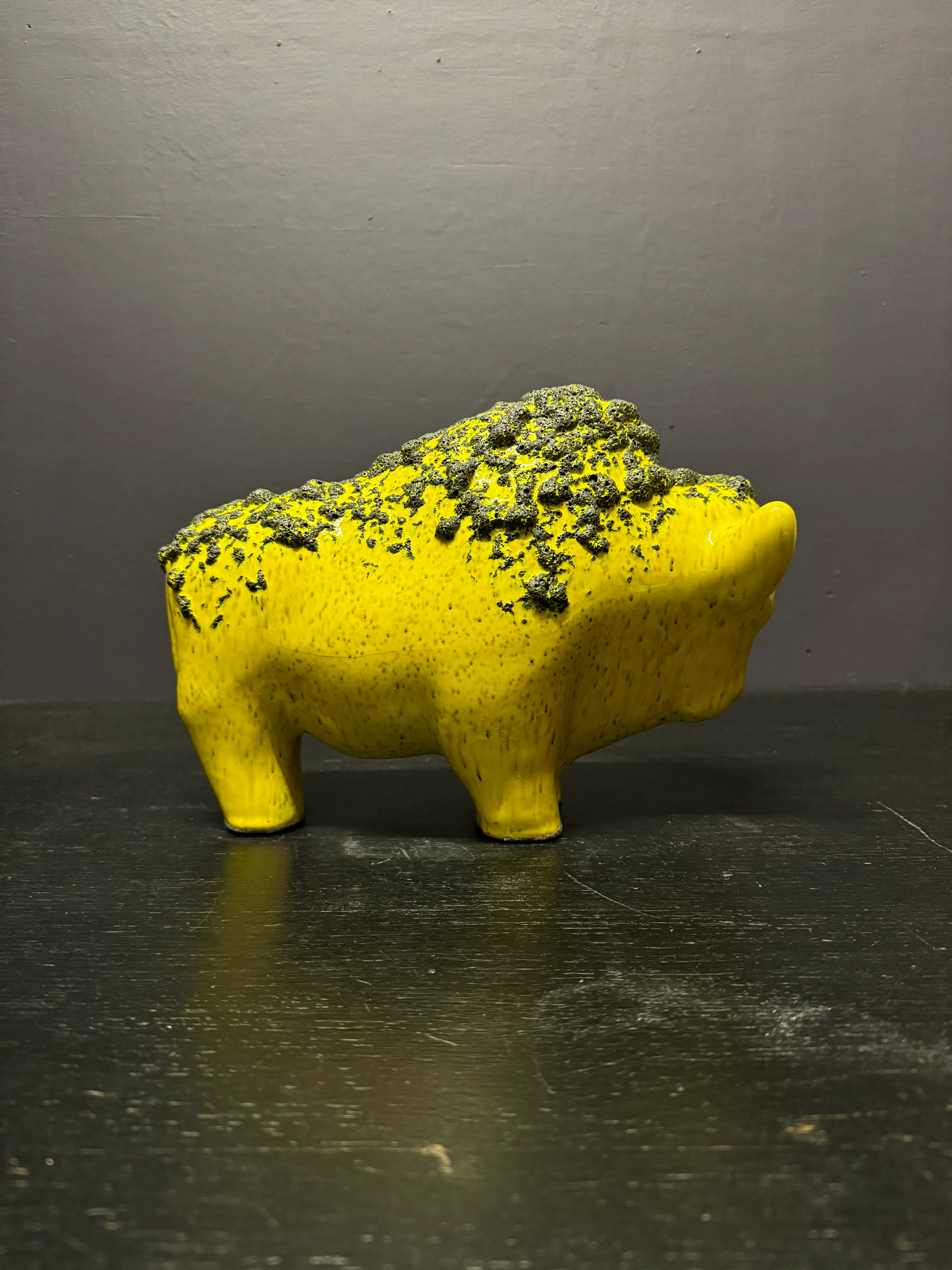 Otto Keramik Large Ceramic Bison West German Pottery Fat Lava - Image 7