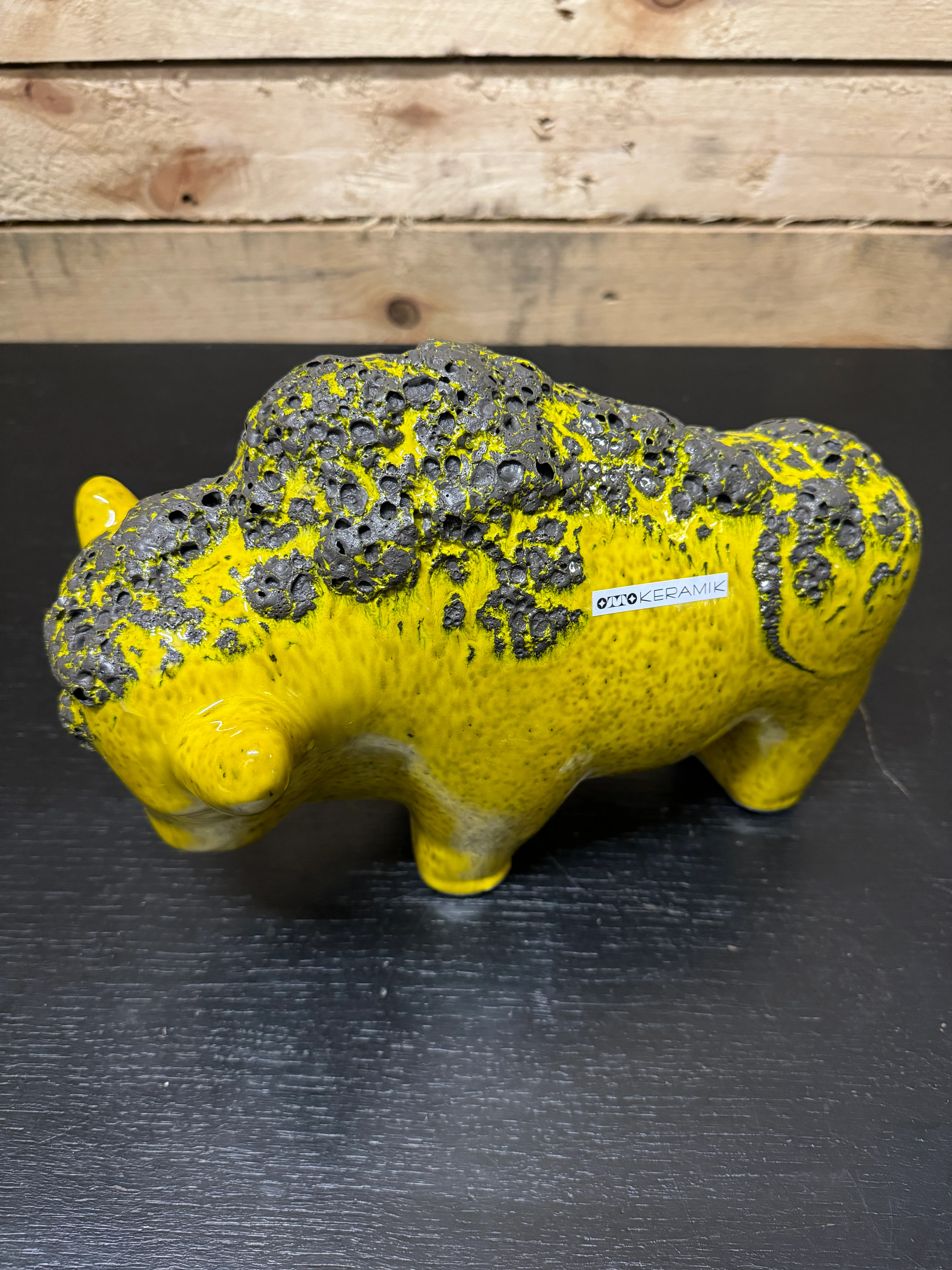 Otto Keramik Large Ceramic Bison West German Pottery Fat Lava - Image 8