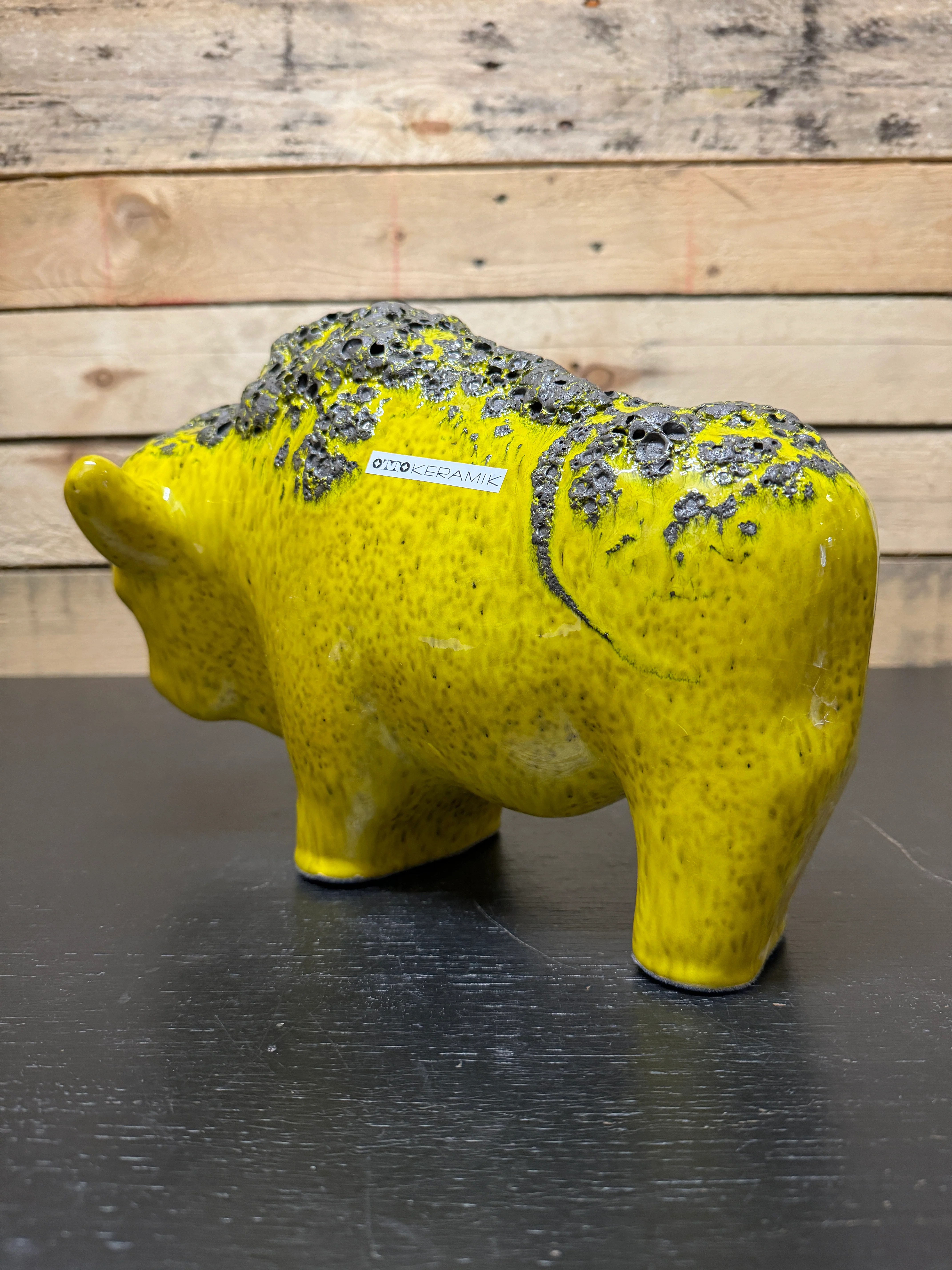 Otto Keramik Large Ceramic Bison West German Pottery Fat Lava - Image 9