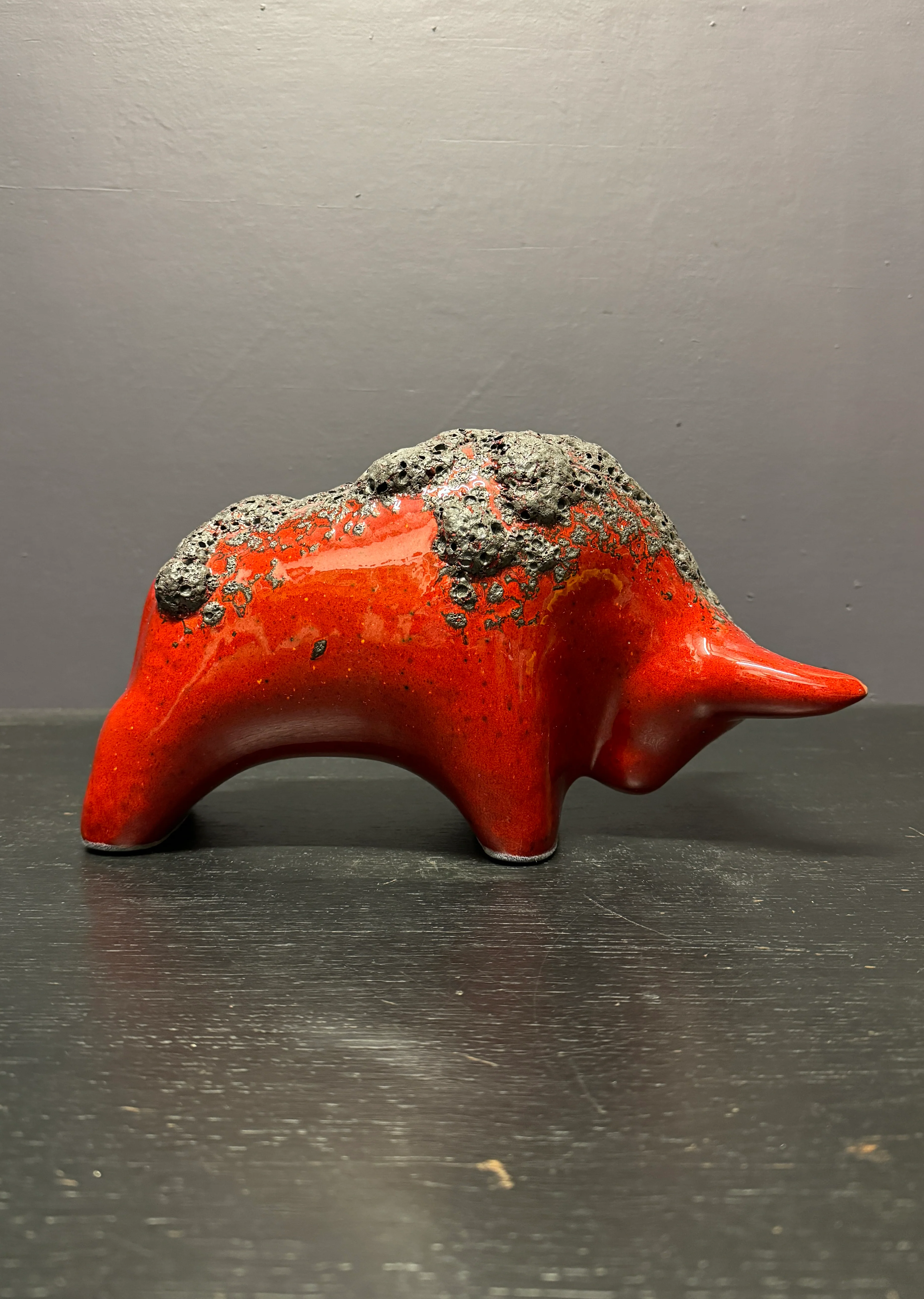 Otto Keramik Large Ceramic Bull West German Pottery Fat Lava - Image 7