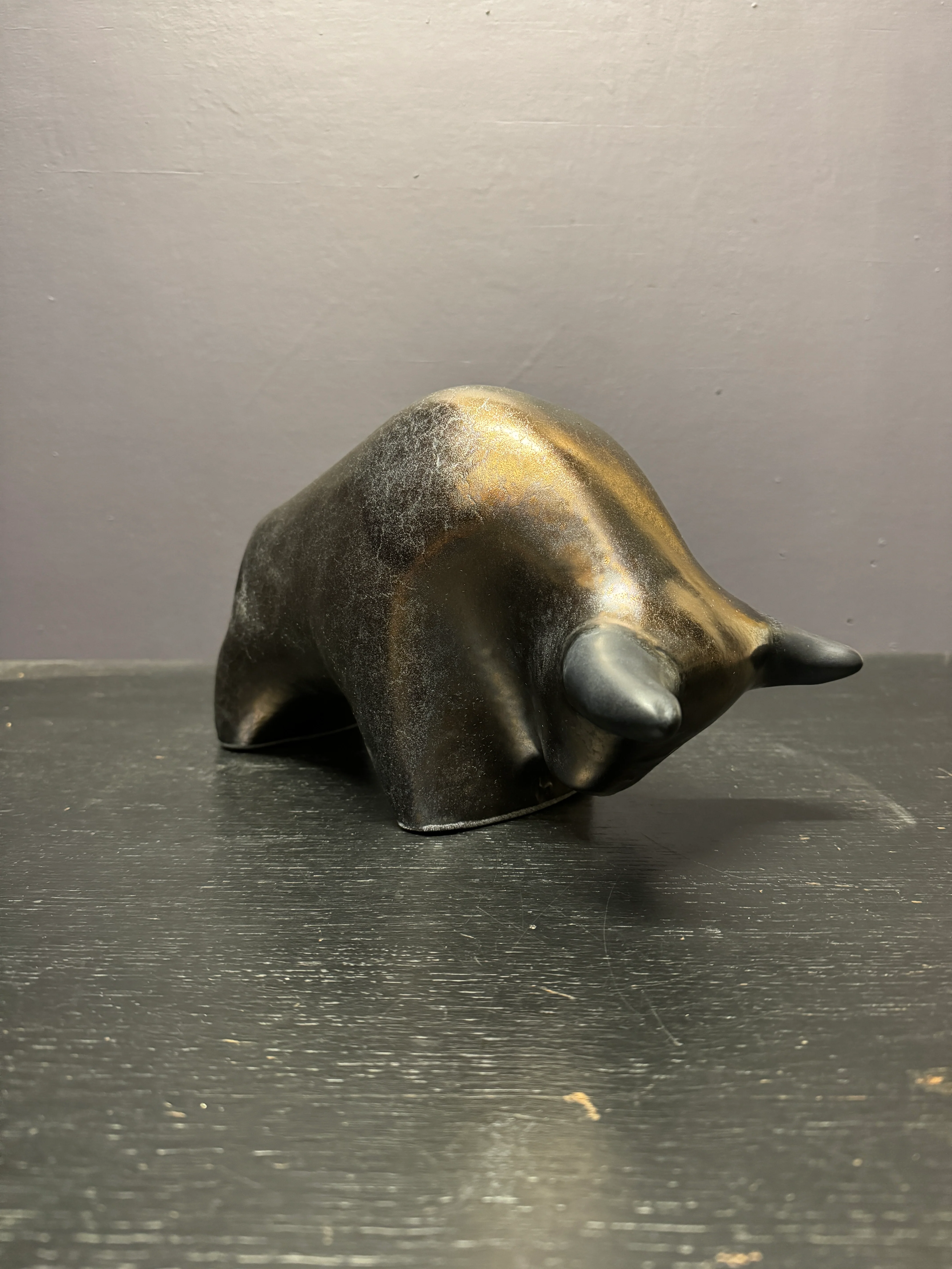 Otto Keramik Large Ceramic Bull West German Pottery Fat Lava - Image 6