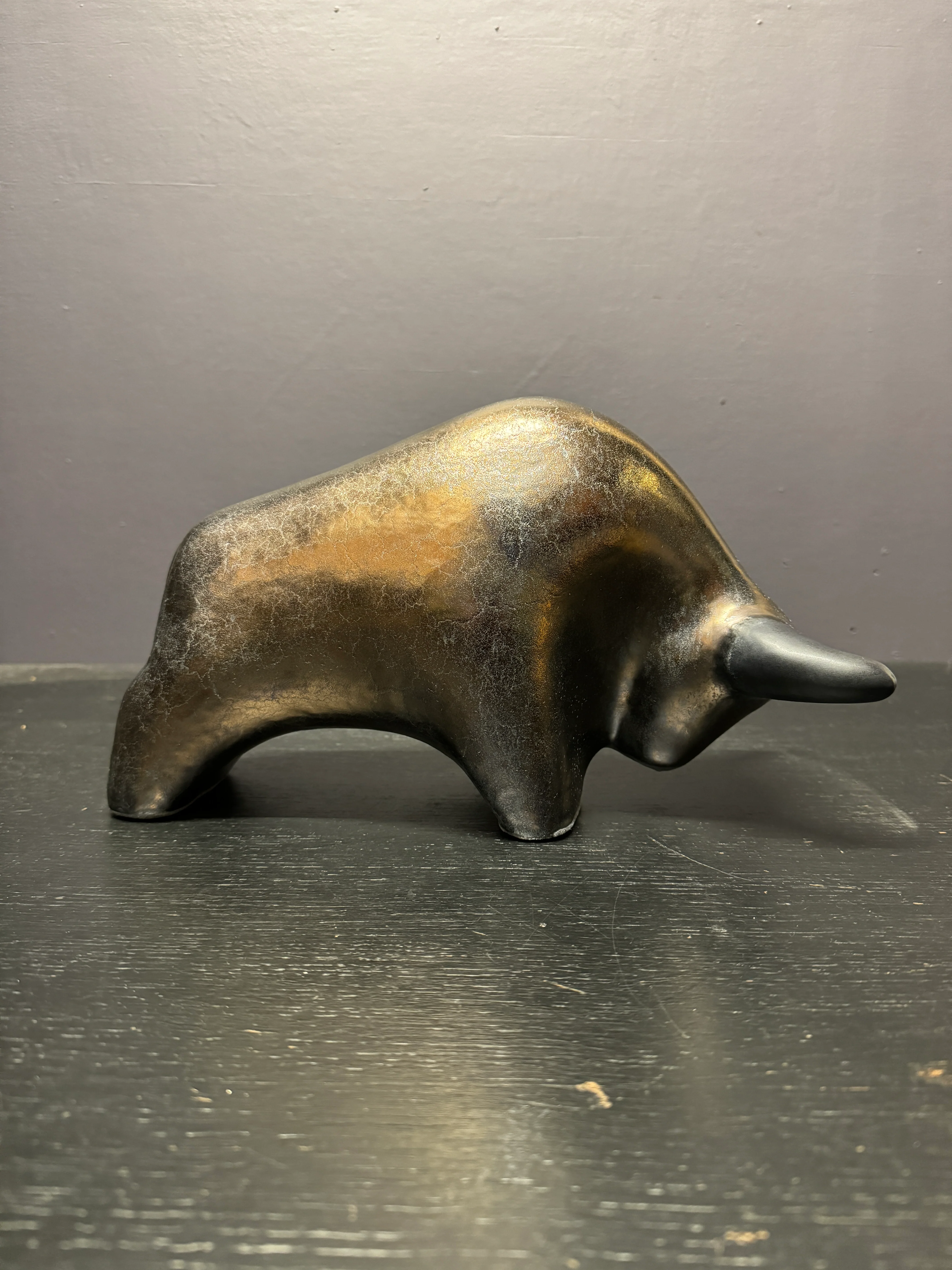 Otto Keramik Large Ceramic Bull West German Pottery Fat Lava - Image 7