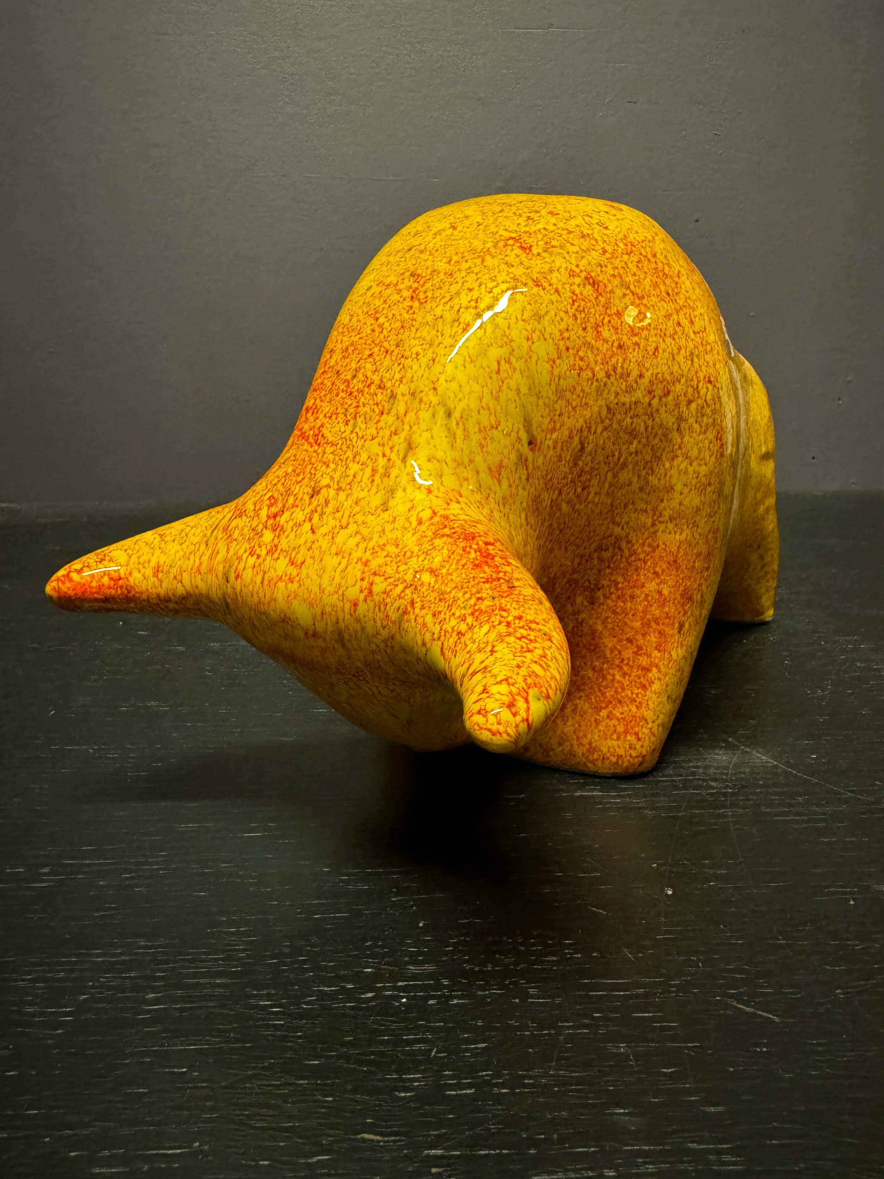 Otto Keramik Large Ceramic Bull West German Pottery Fat Lava - Image 3
