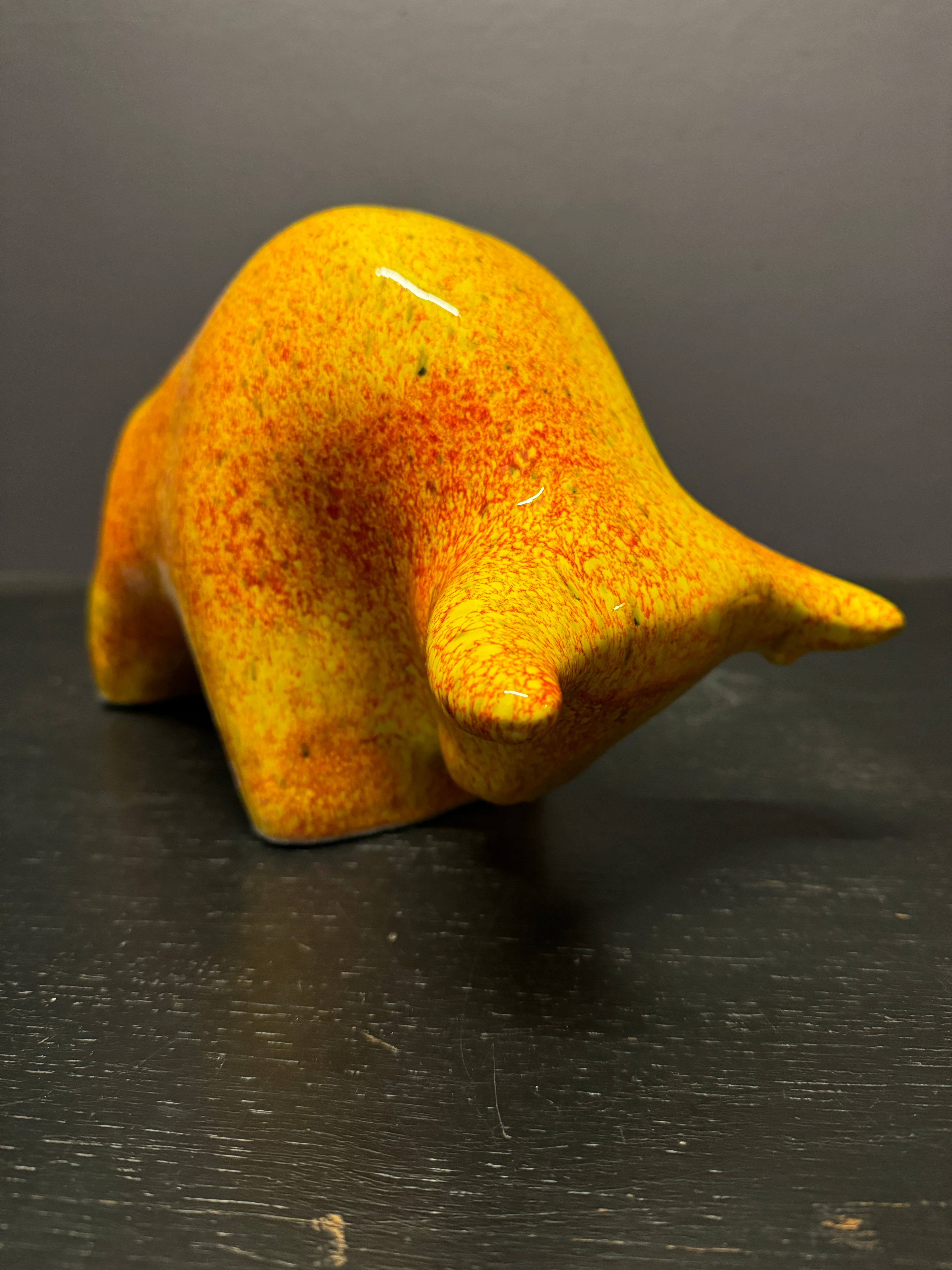 Otto Keramik Large Ceramic Bull West German Pottery Fat Lava - Image 5