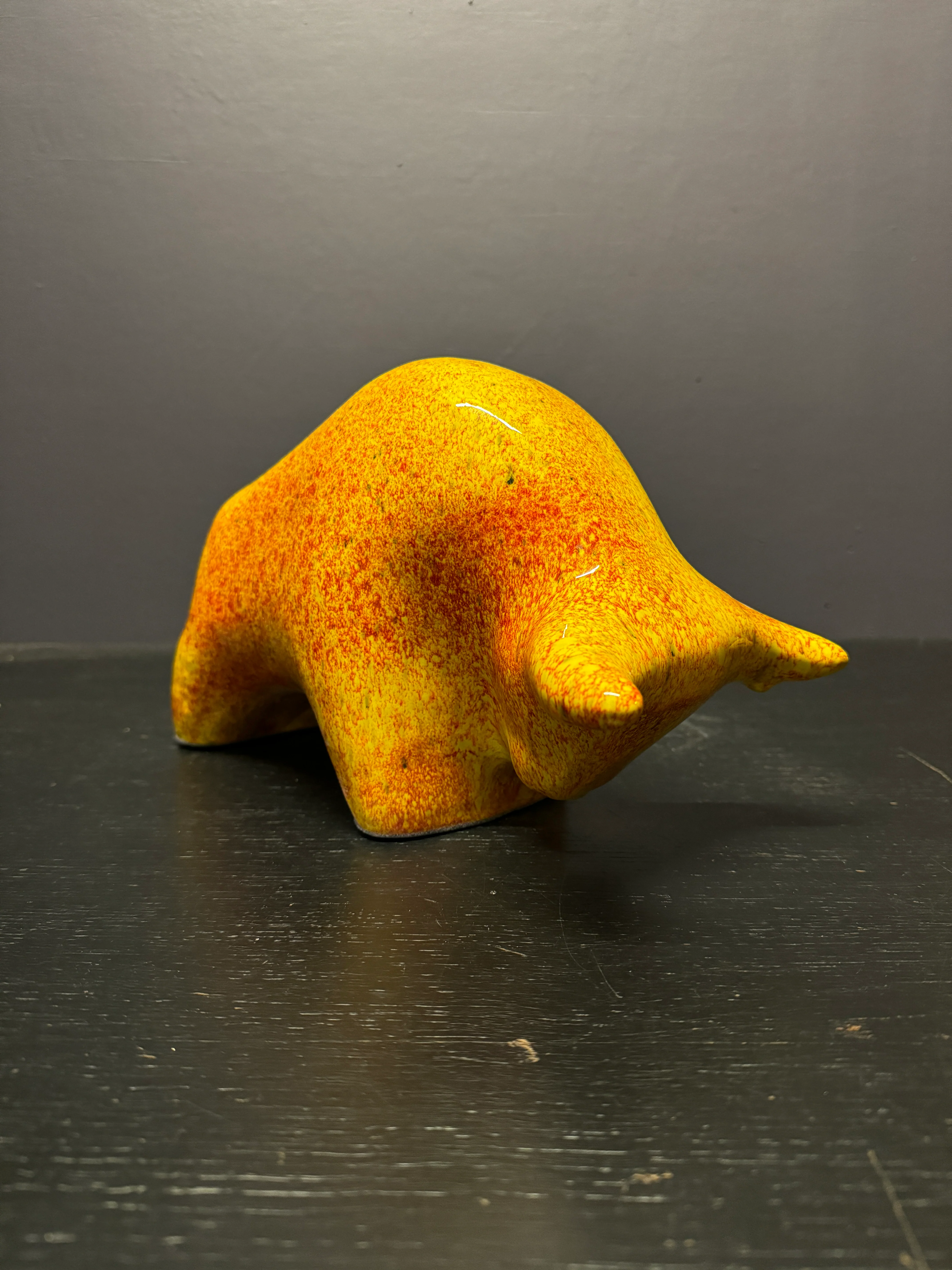 Otto Keramik Large Ceramic Bull West German Pottery Fat Lava - Image 6
