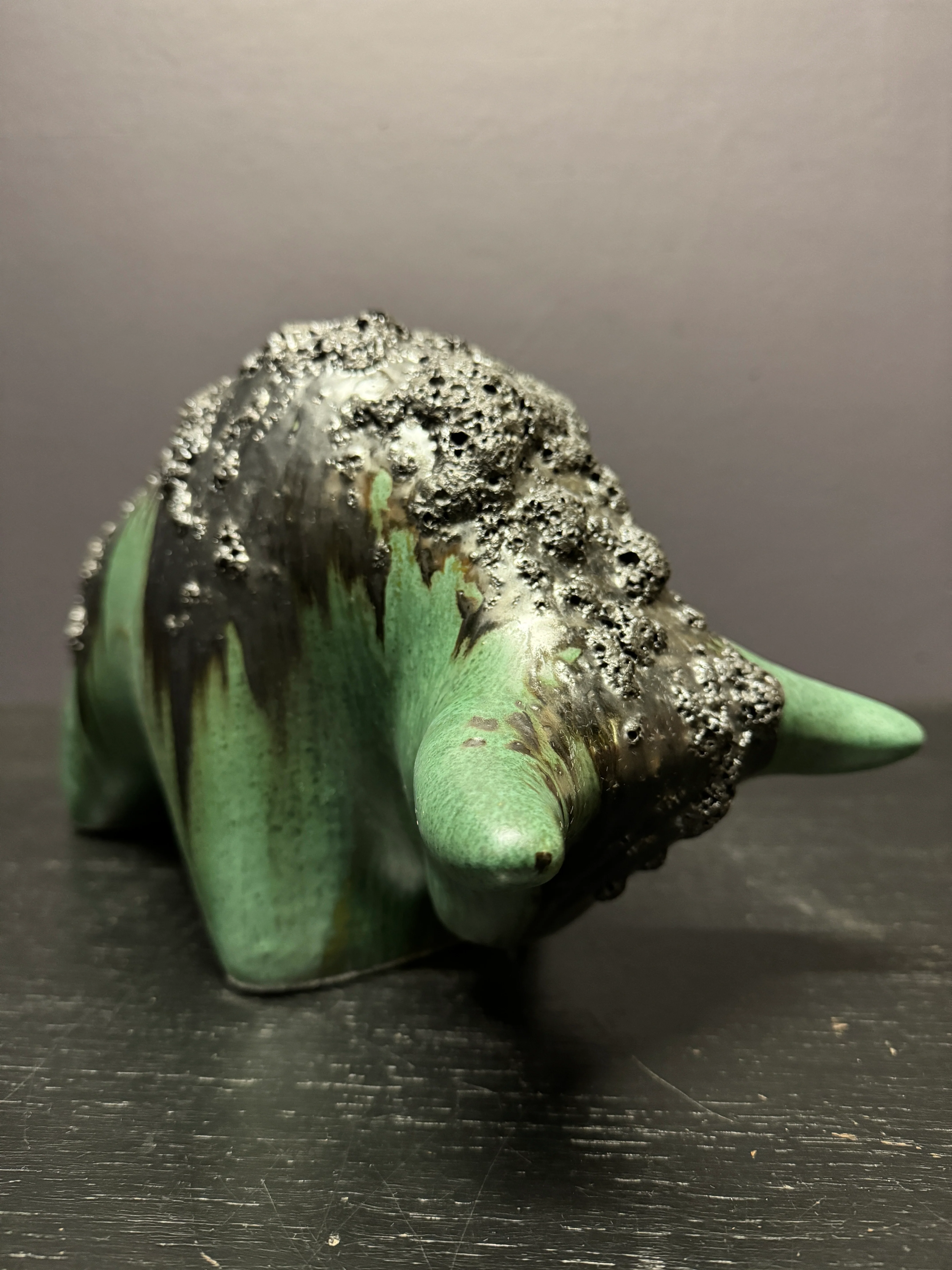 Otto Keramik Large Ceramic Bull West German Pottery Fat Lava - Image 5