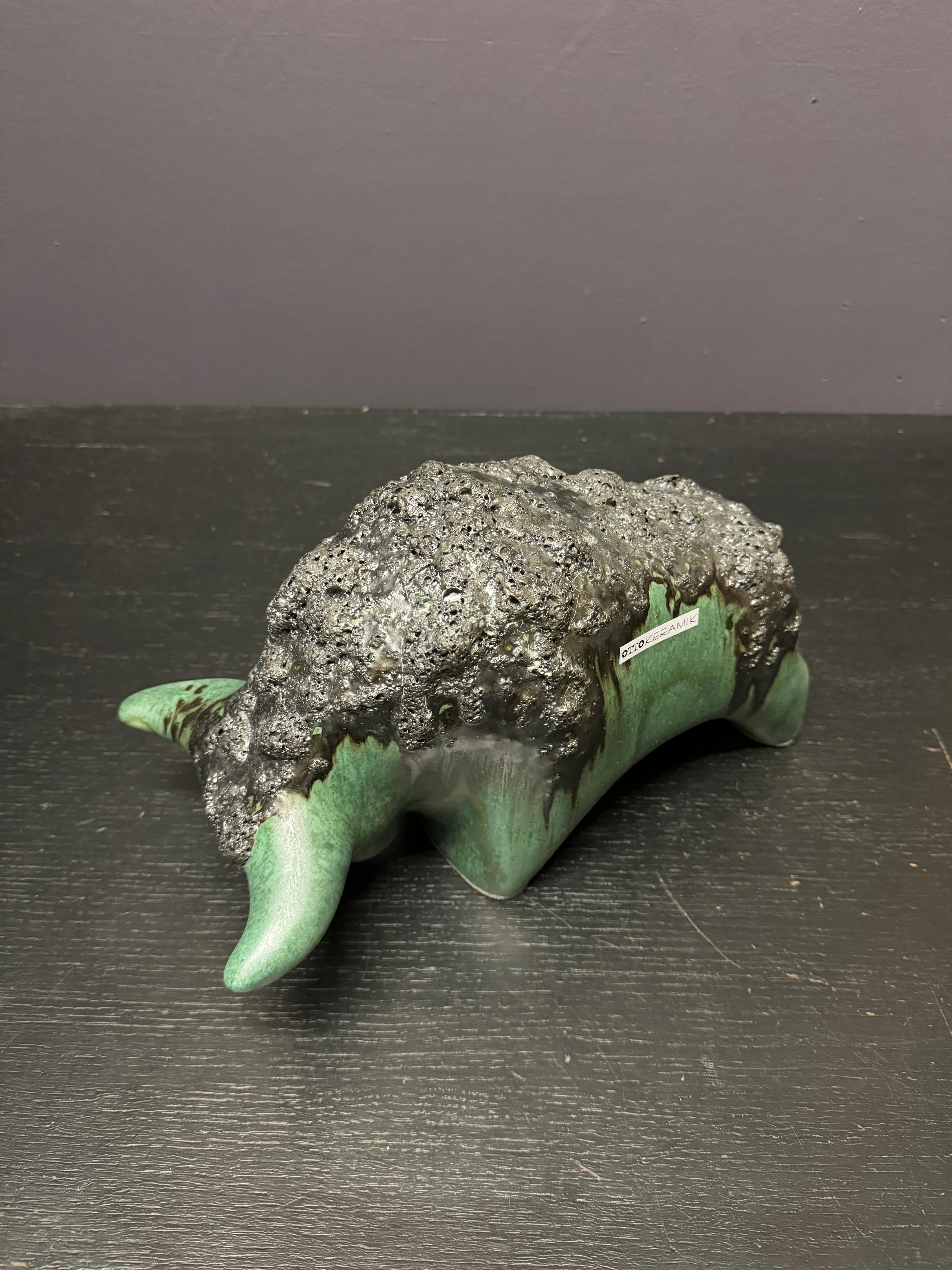 Otto Keramik Large Ceramic Bull West German Pottery Fat Lava - Image 8