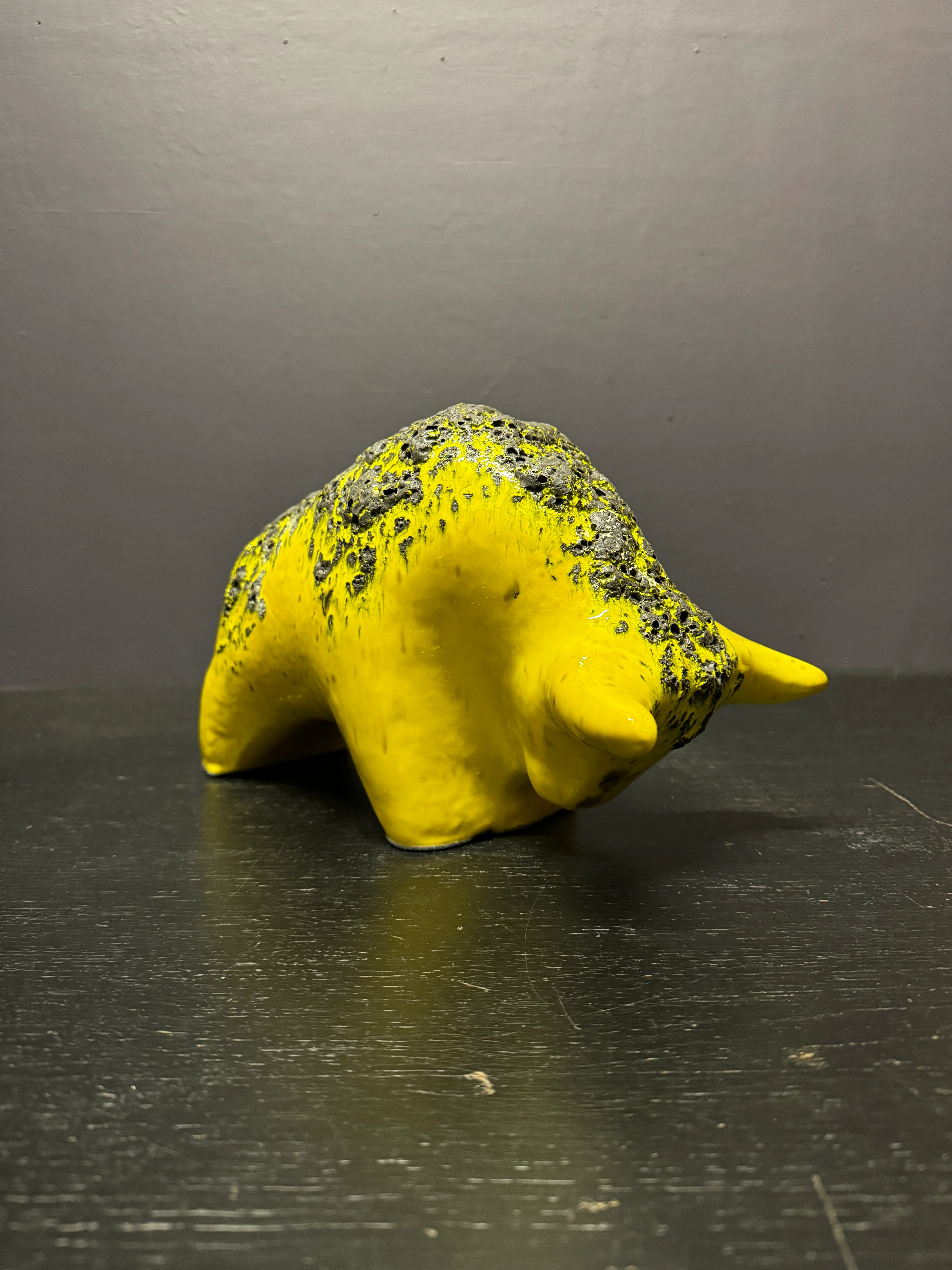 Otto Keramik Large Ceramic Bull West German Pottery Fat Lava - Image 6