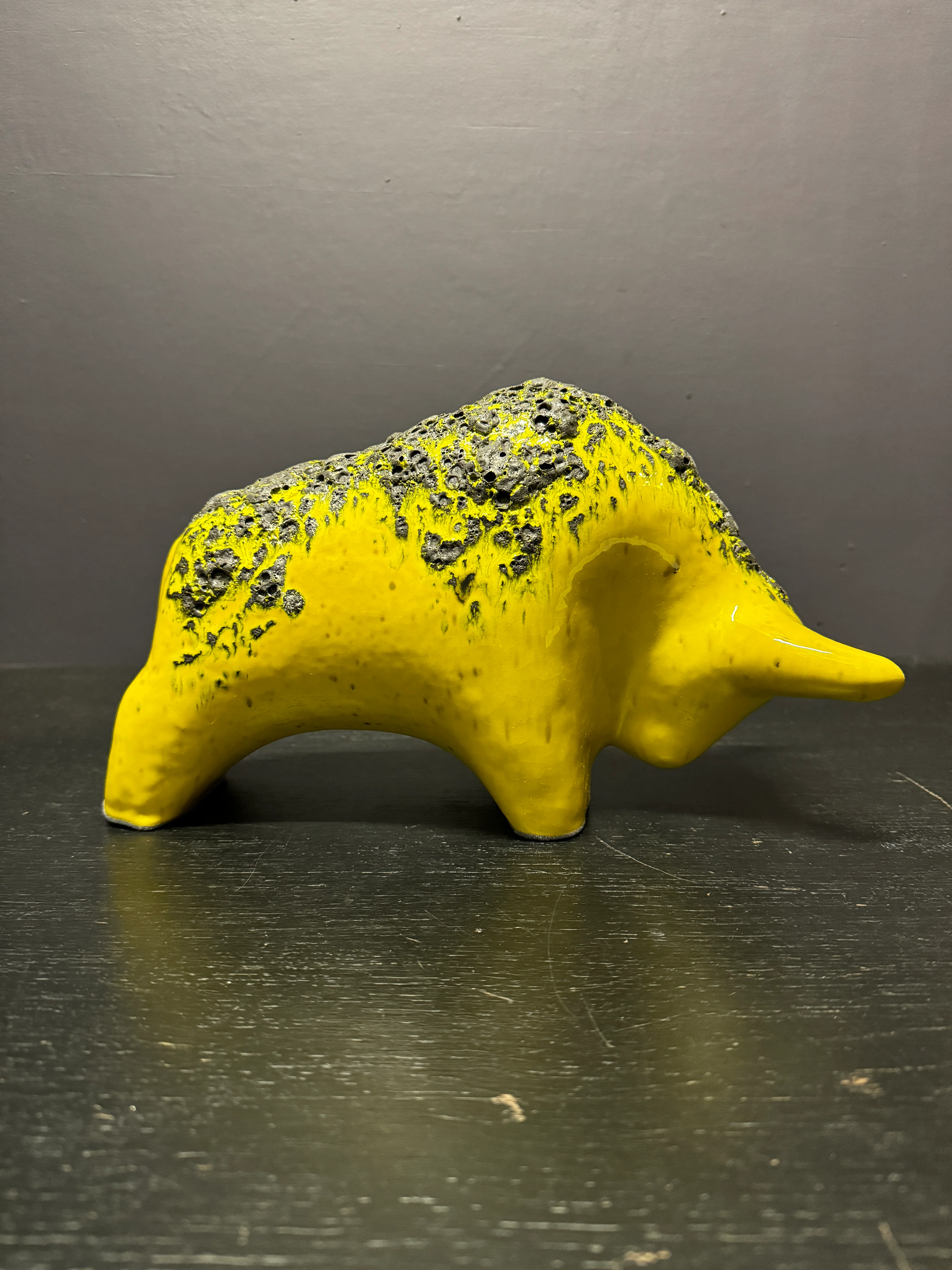 Otto Keramik Large Ceramic Bull West German Pottery Fat Lava - Image 7