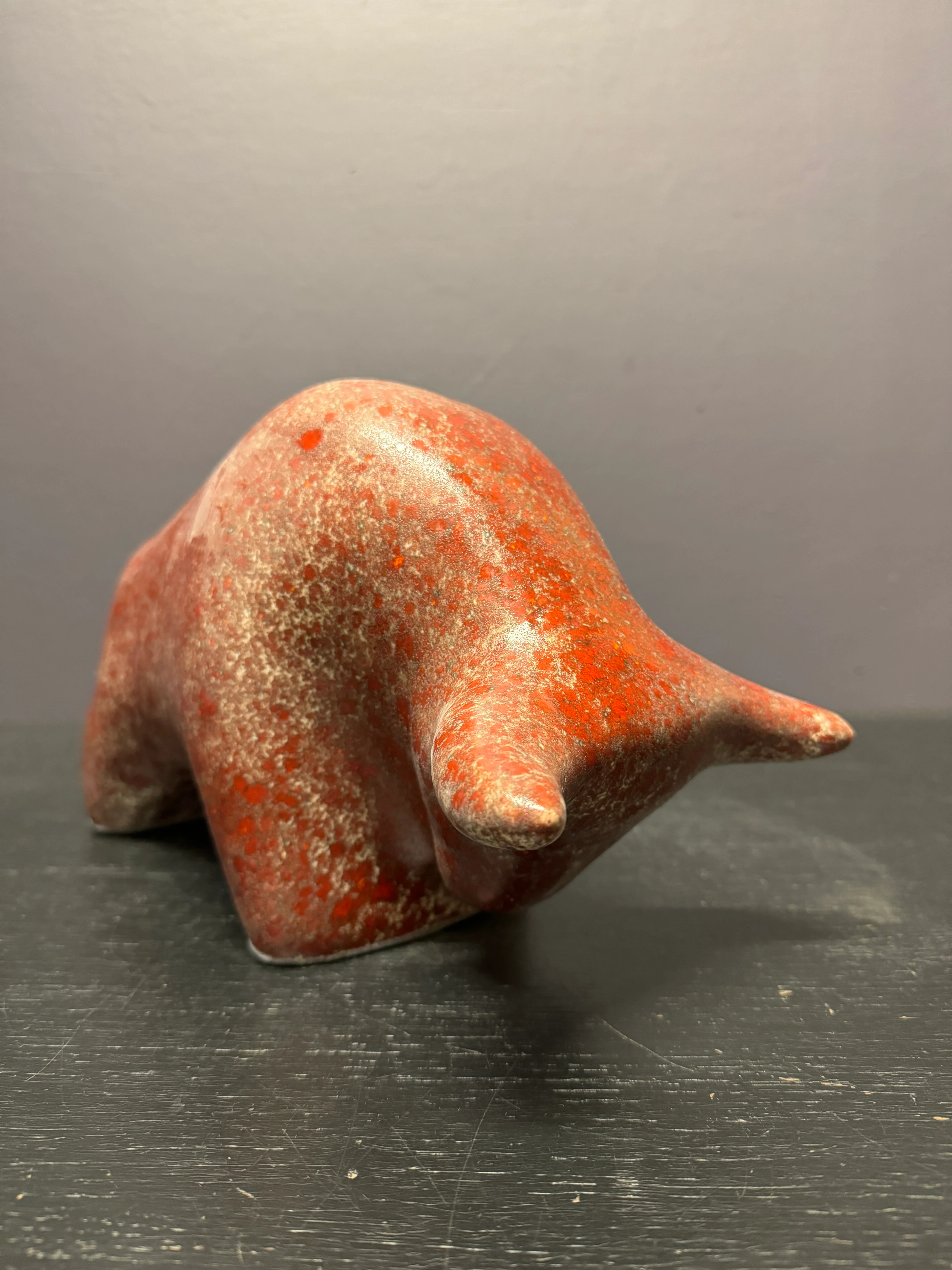 Otto Keramik Large Ceramic Bull West German Pottery Fat Lava - Image 5