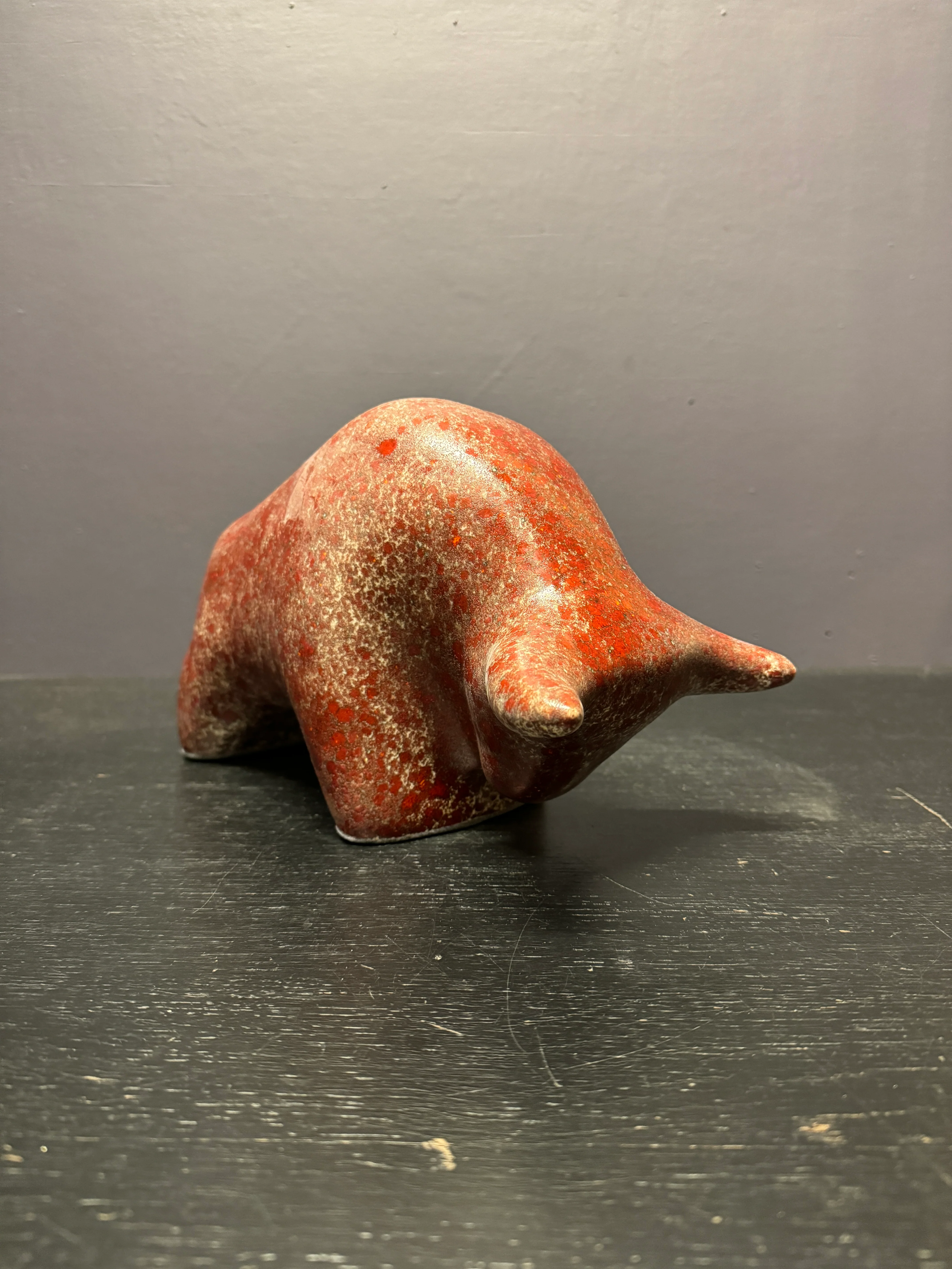 Otto Keramik Large Ceramic Bull West German Pottery Fat Lava - Image 6