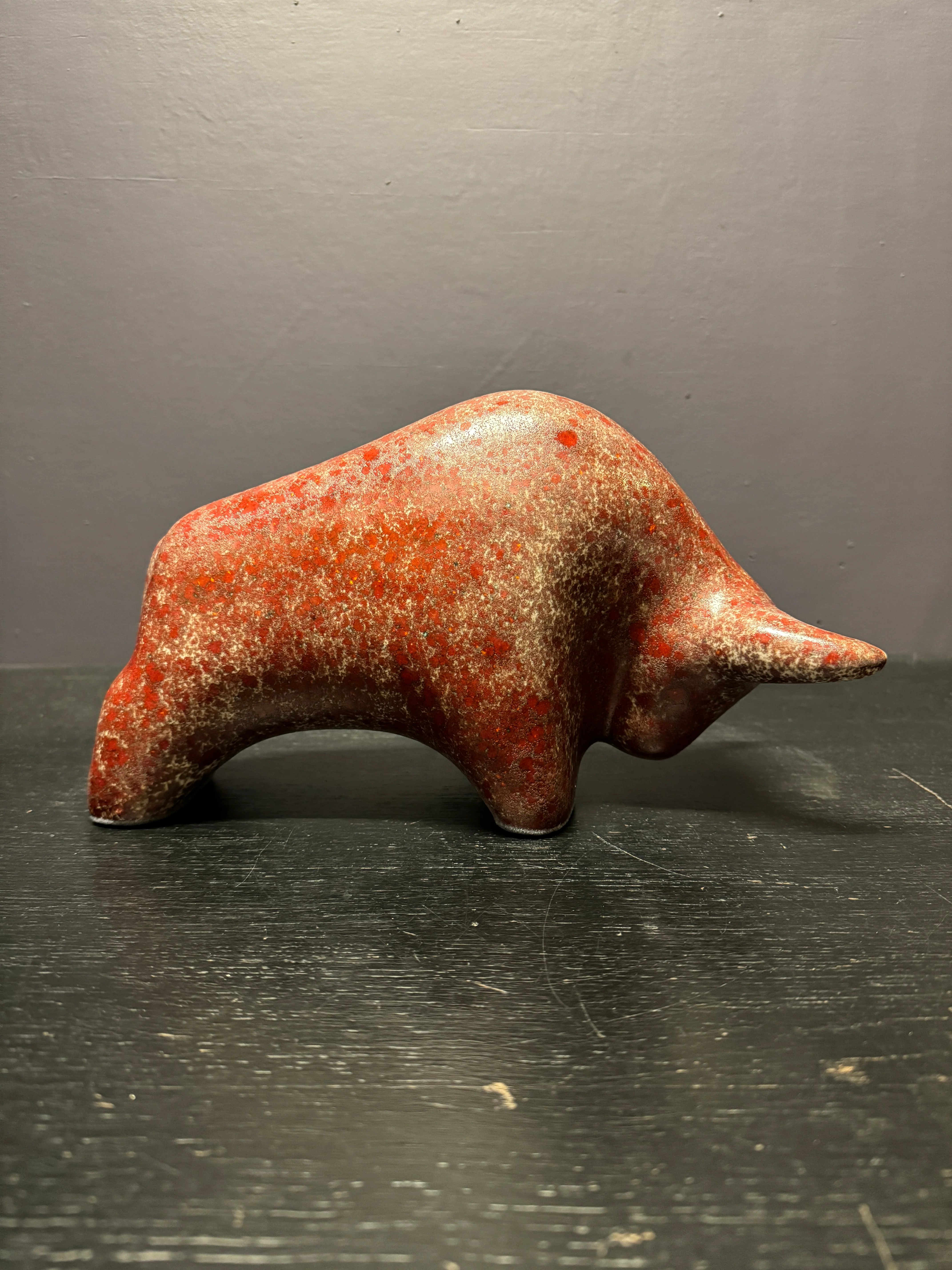 Otto Keramik Large Ceramic Bull West German Pottery Fat Lava - Image 7