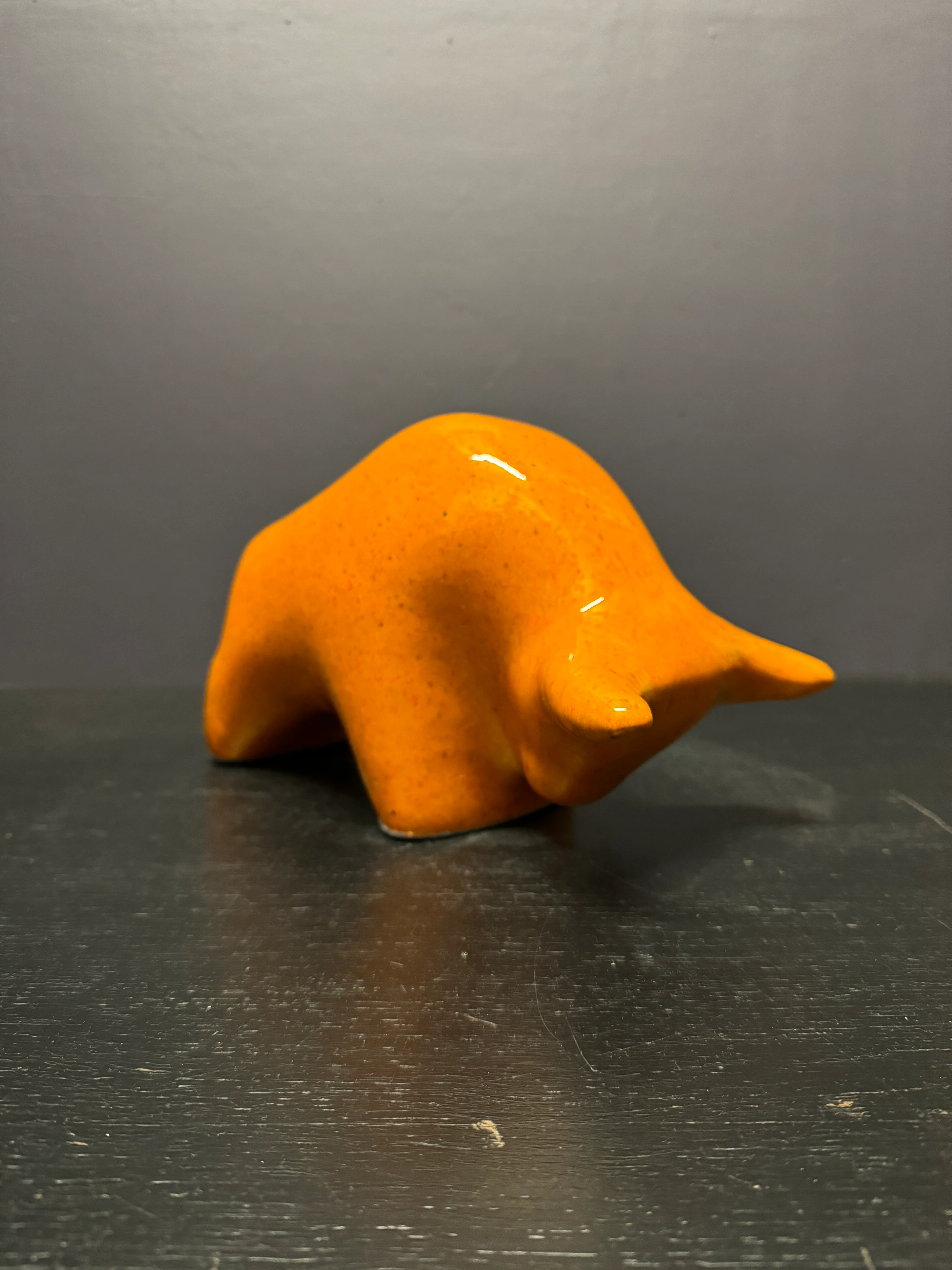 Otto Keramik Large Ceramic Bull West German Pottery Fat Lava - Image 6