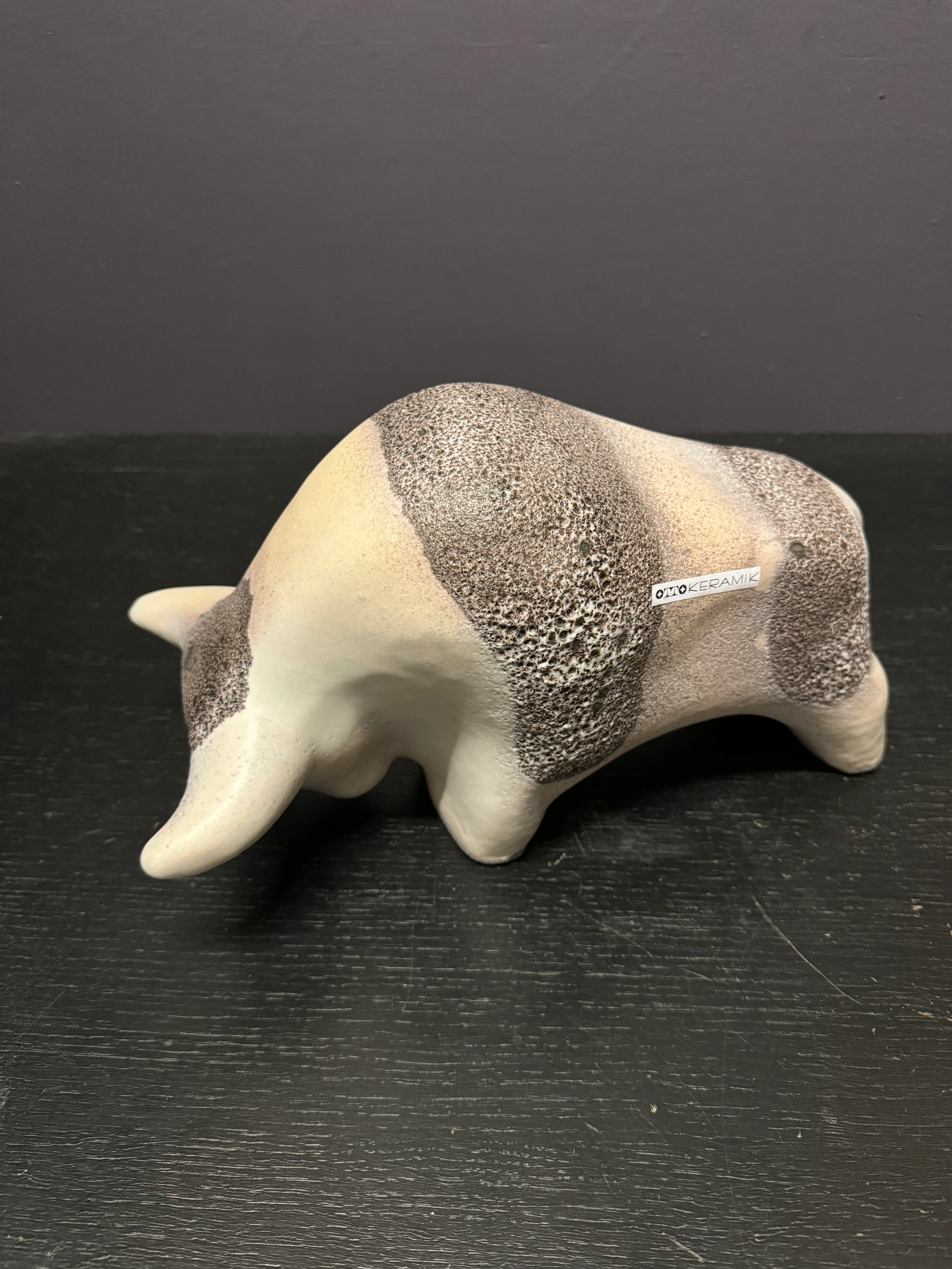 Otto Keramik Large Ceramic Bull West German Pottery Fat Lava - Image 8