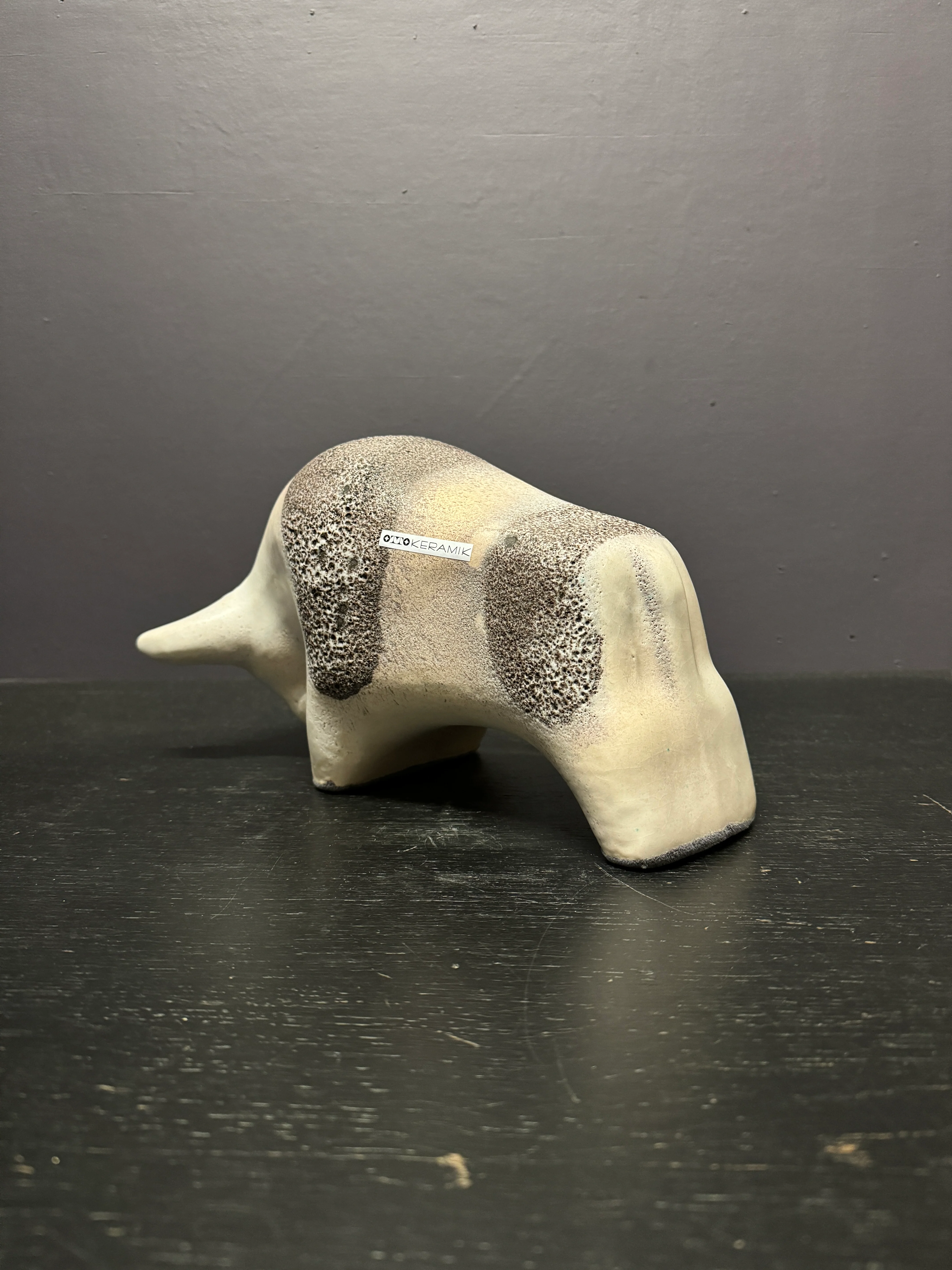 Otto Keramik Large Ceramic Bull West German Pottery Fat Lava - Image 9