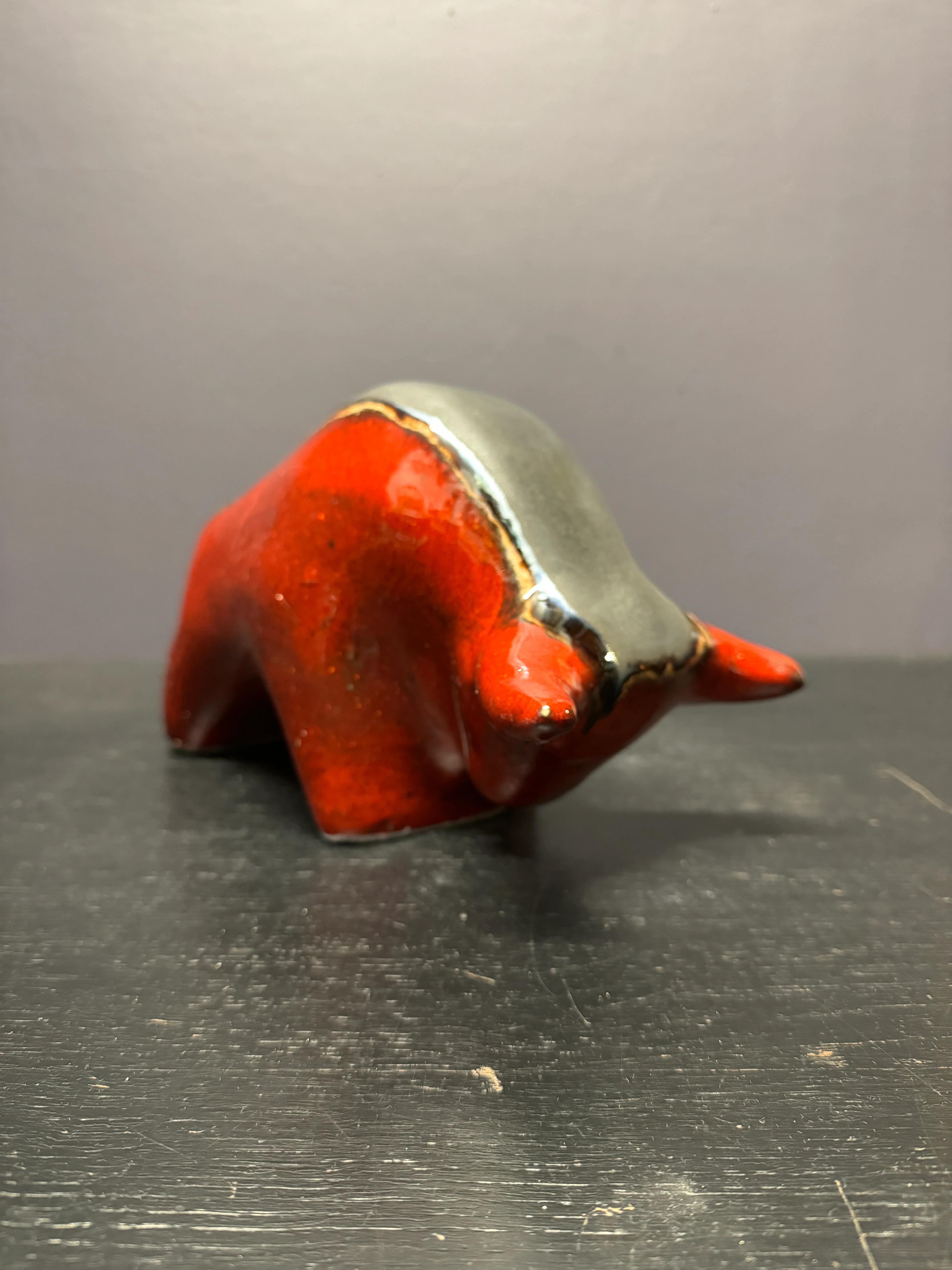 Otto Keramik Large Ceramic Bull West German Pottery Fat Lava - Image 6