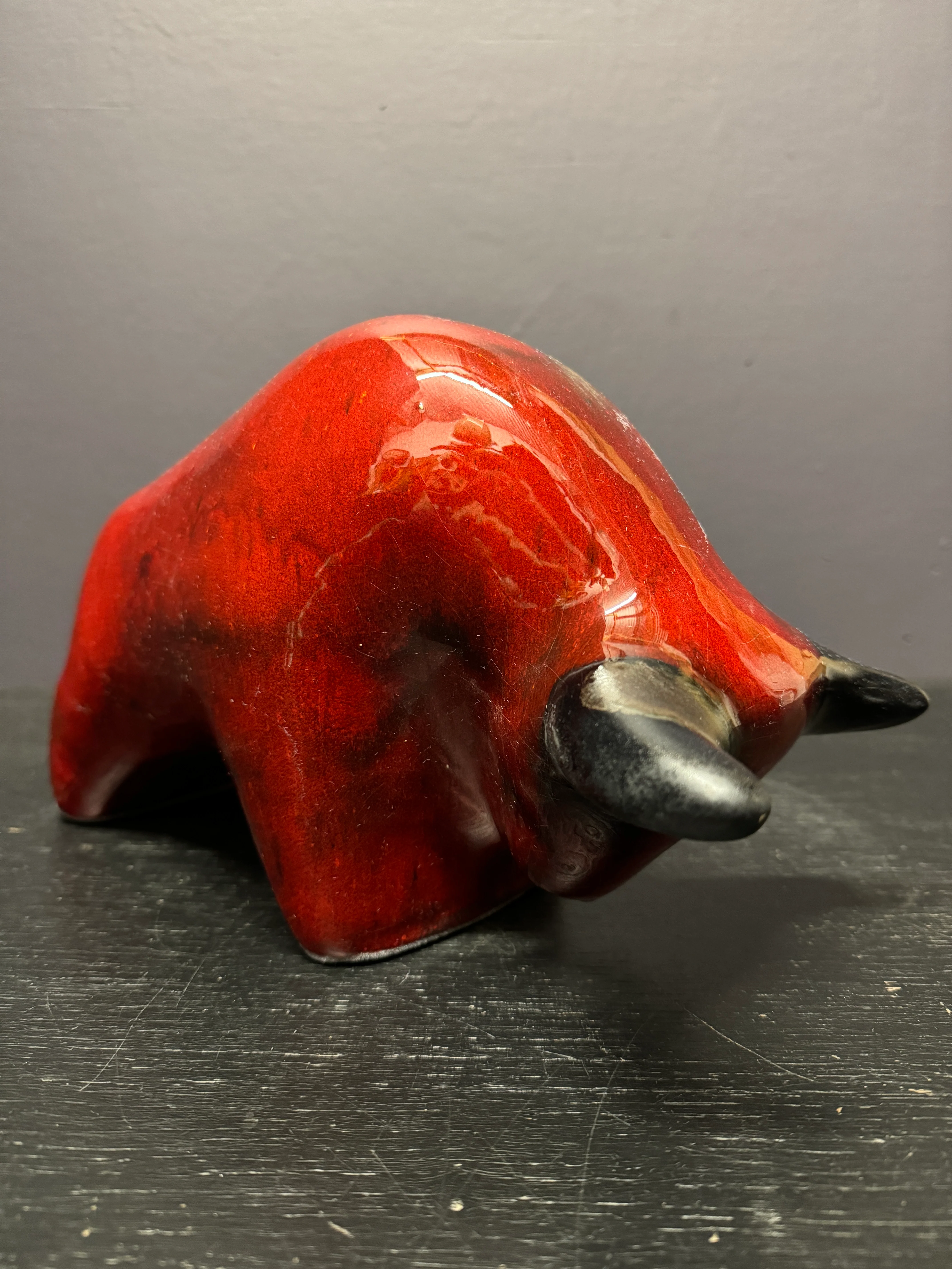 Otto Keramik Large Ceramic Bull West German Pottery Fat Lava - Image 5