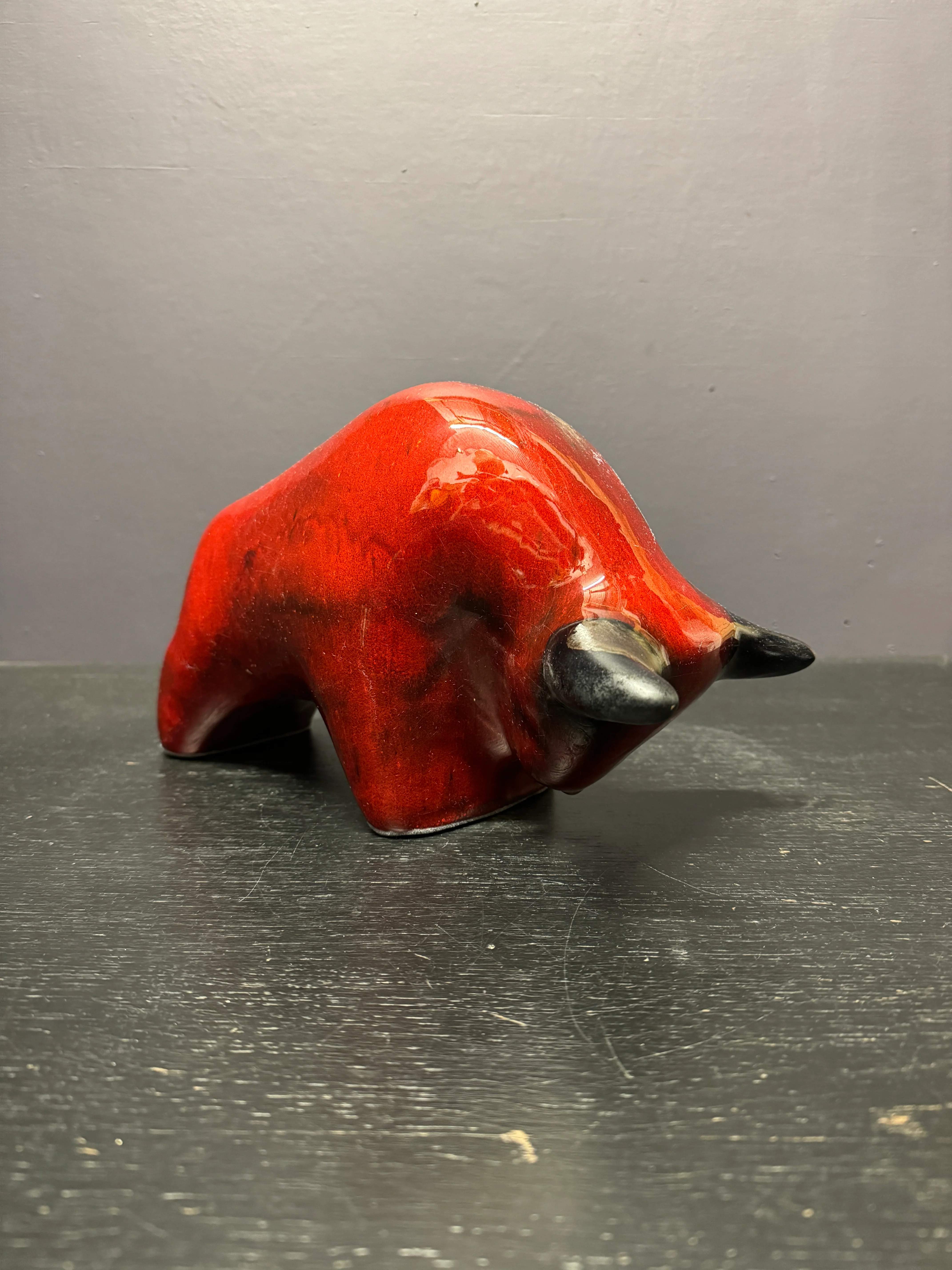 Otto Keramik Large Ceramic Bull West German Pottery Fat Lava - Image 6