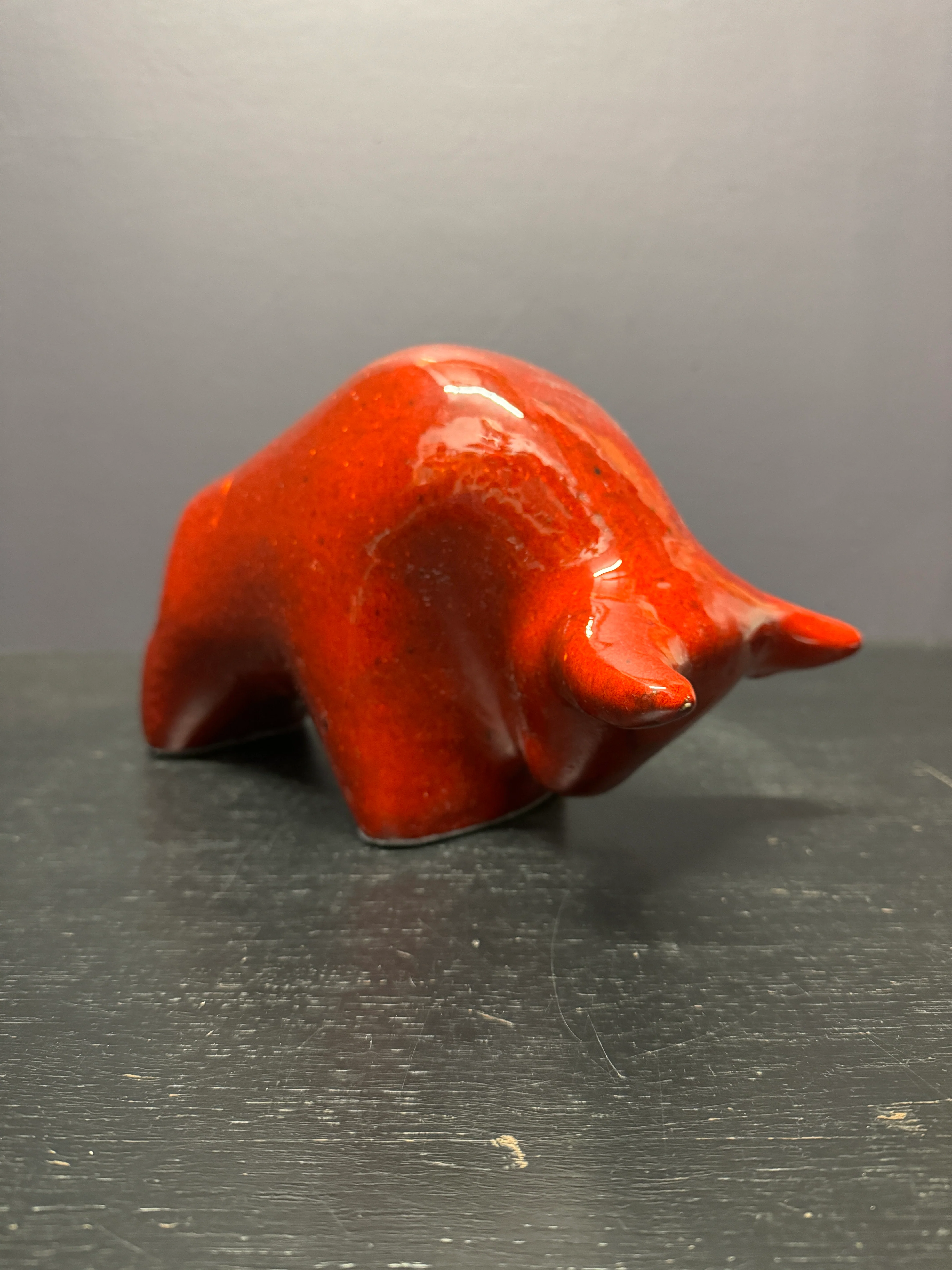 Otto Keramik Large Ceramic Bull West German Pottery Fat Lava - Image 6