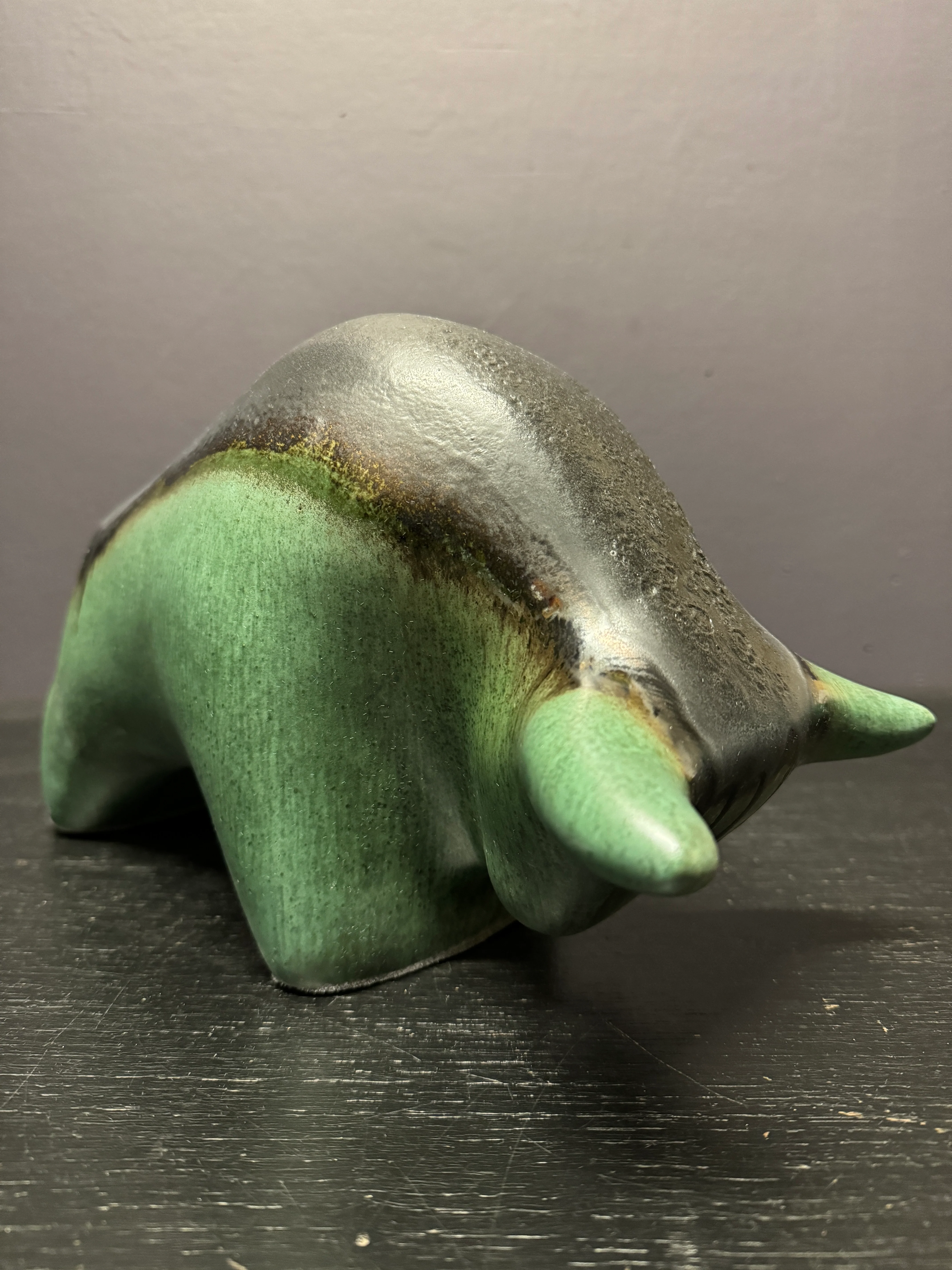 Otto Keramik Large Ceramic Bull West German Pottery Fat Lava - Image 5