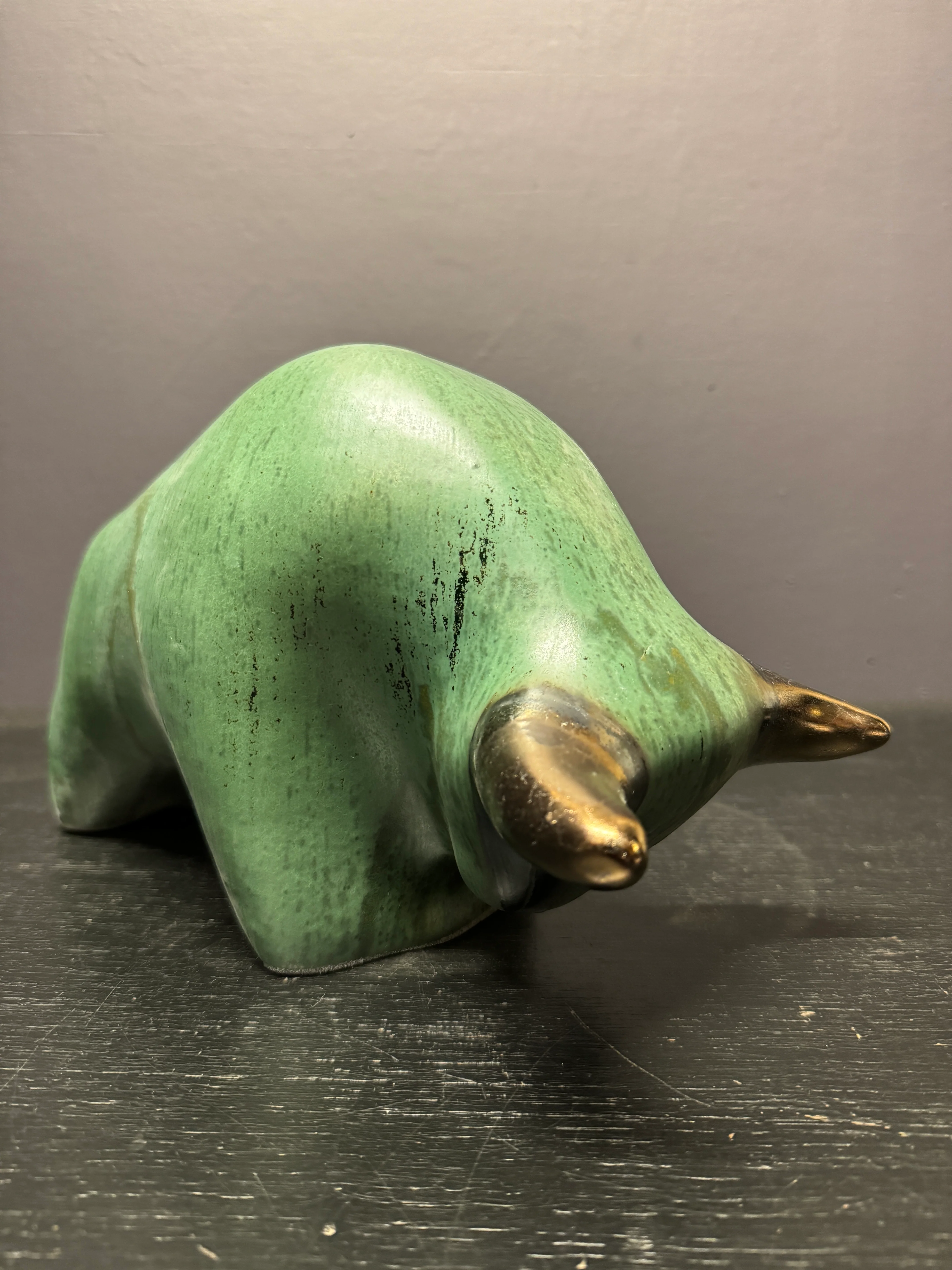 Otto Keramik Large Ceramic Bull West German Pottery Fat Lava - Image 5