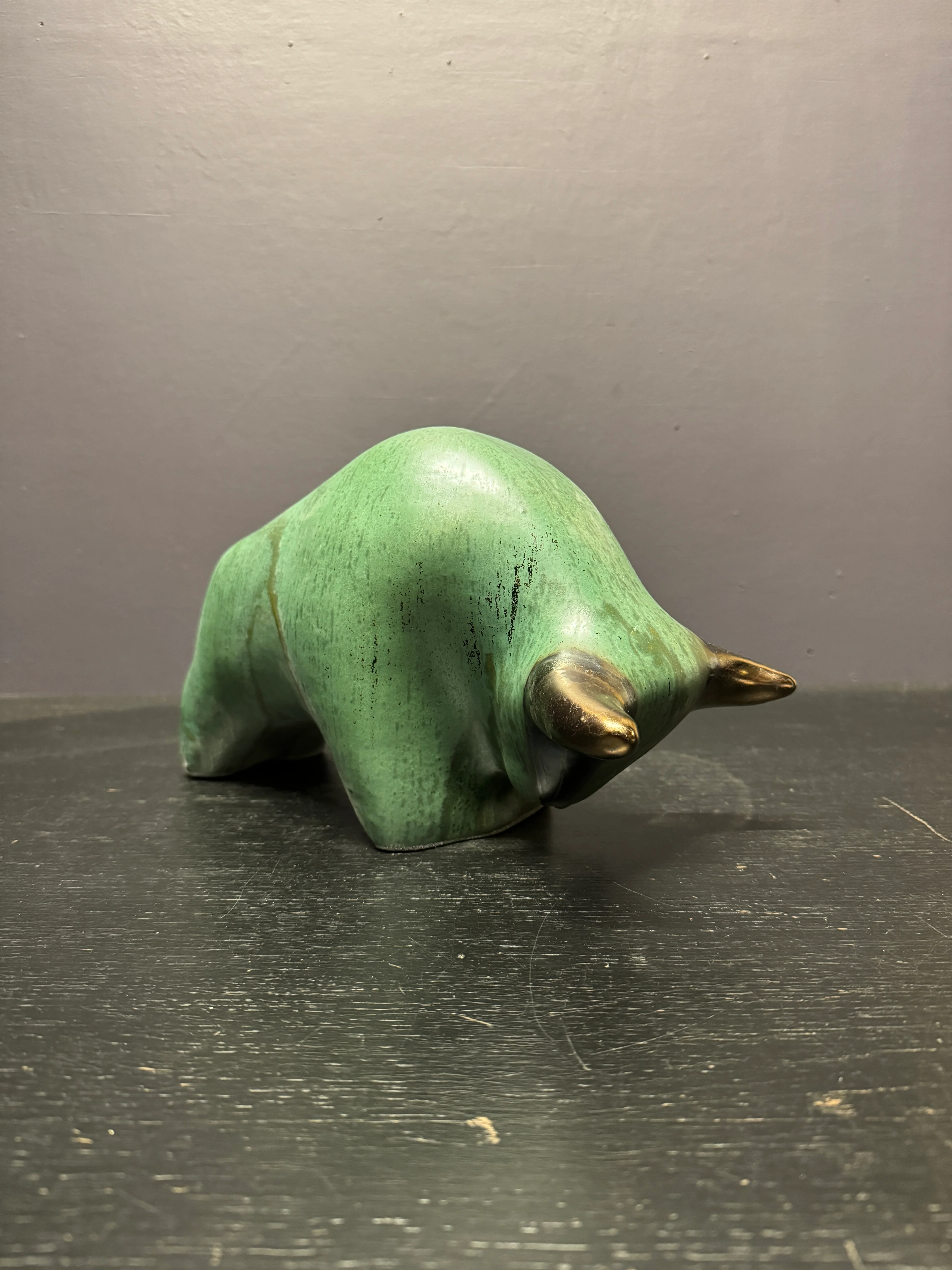Otto Keramik Large Ceramic Bull West German Pottery Fat Lava - Image 6