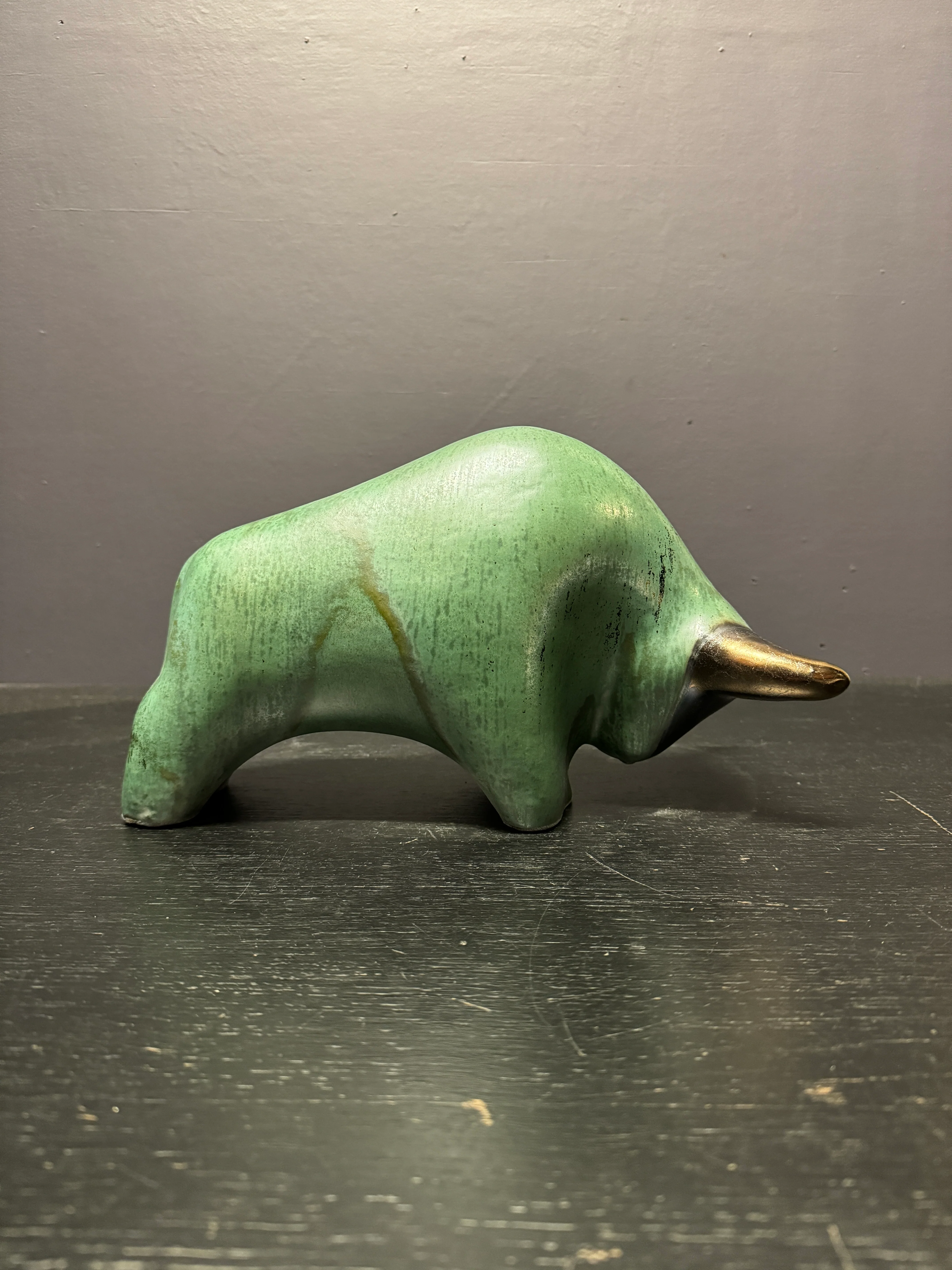 Otto Keramik Large Ceramic Bull West German Pottery Fat Lava - Image 7