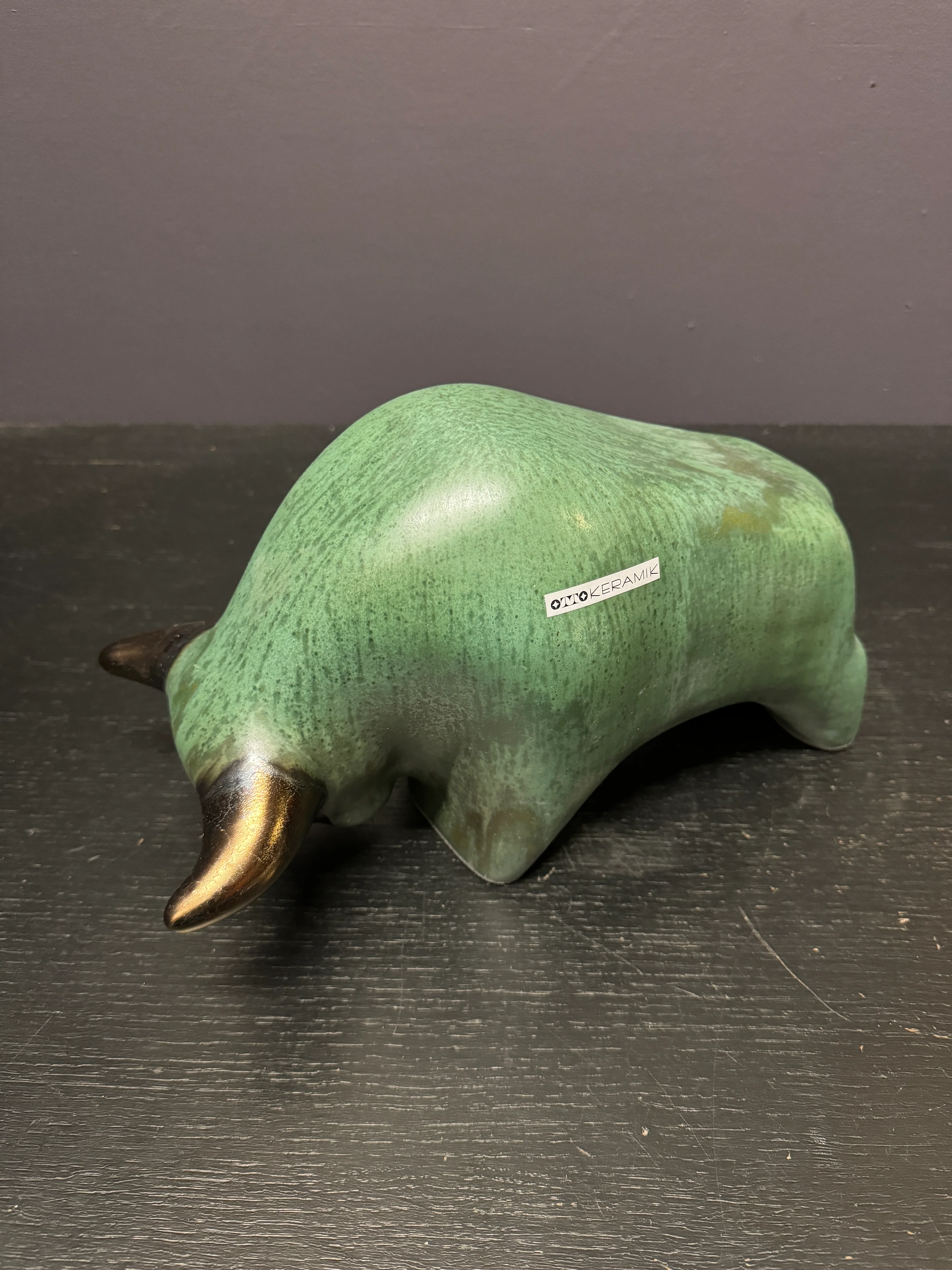 Otto Keramik Large Ceramic Bull West German Pottery Fat Lava - Image 8
