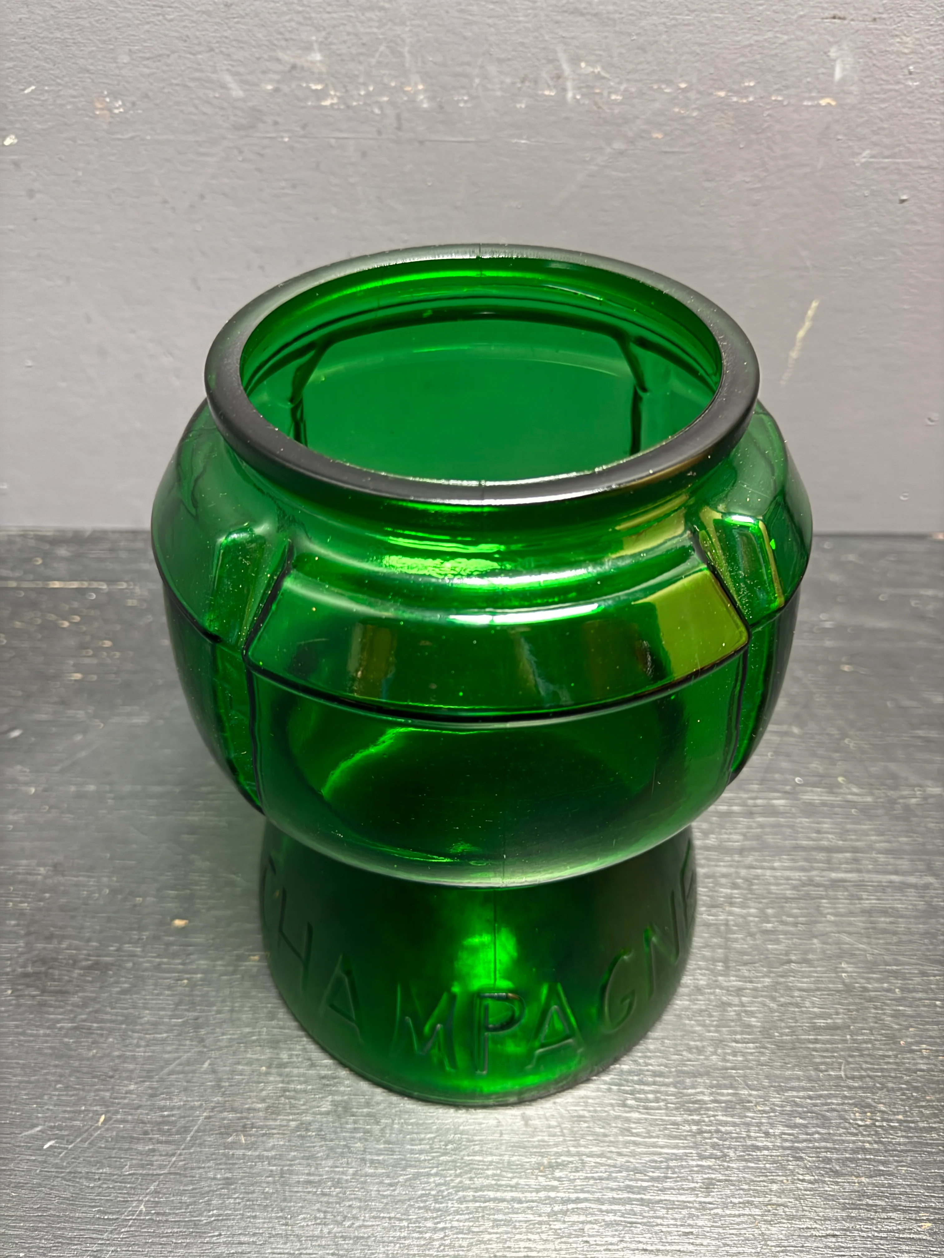 Italian Pressed Glass Cork Shaped Champagne Ice Bucket Circa 1970s - Image 2