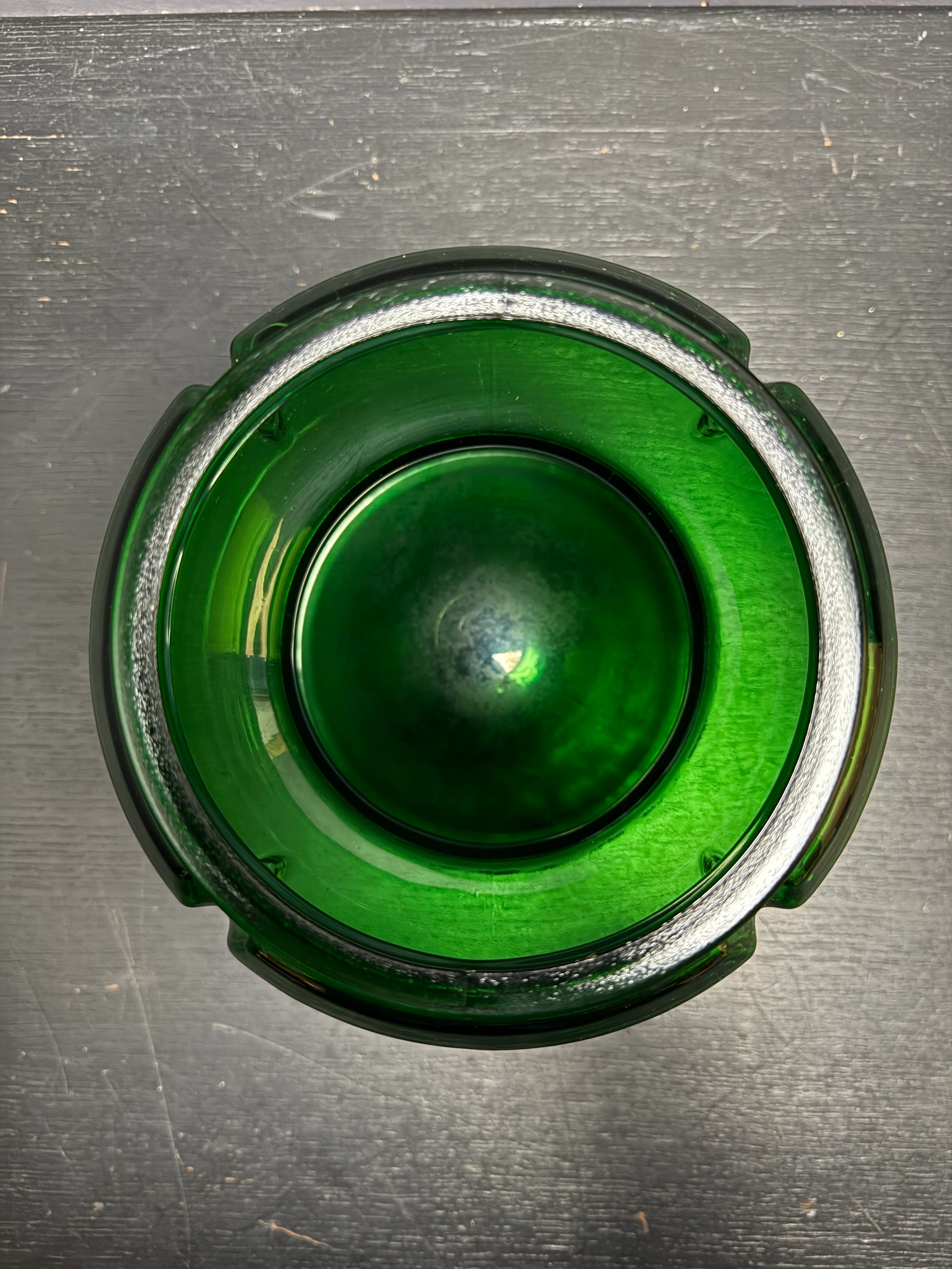 Italian Pressed Glass Cork Shaped Champagne Ice Bucket Circa 1970s - Image 3