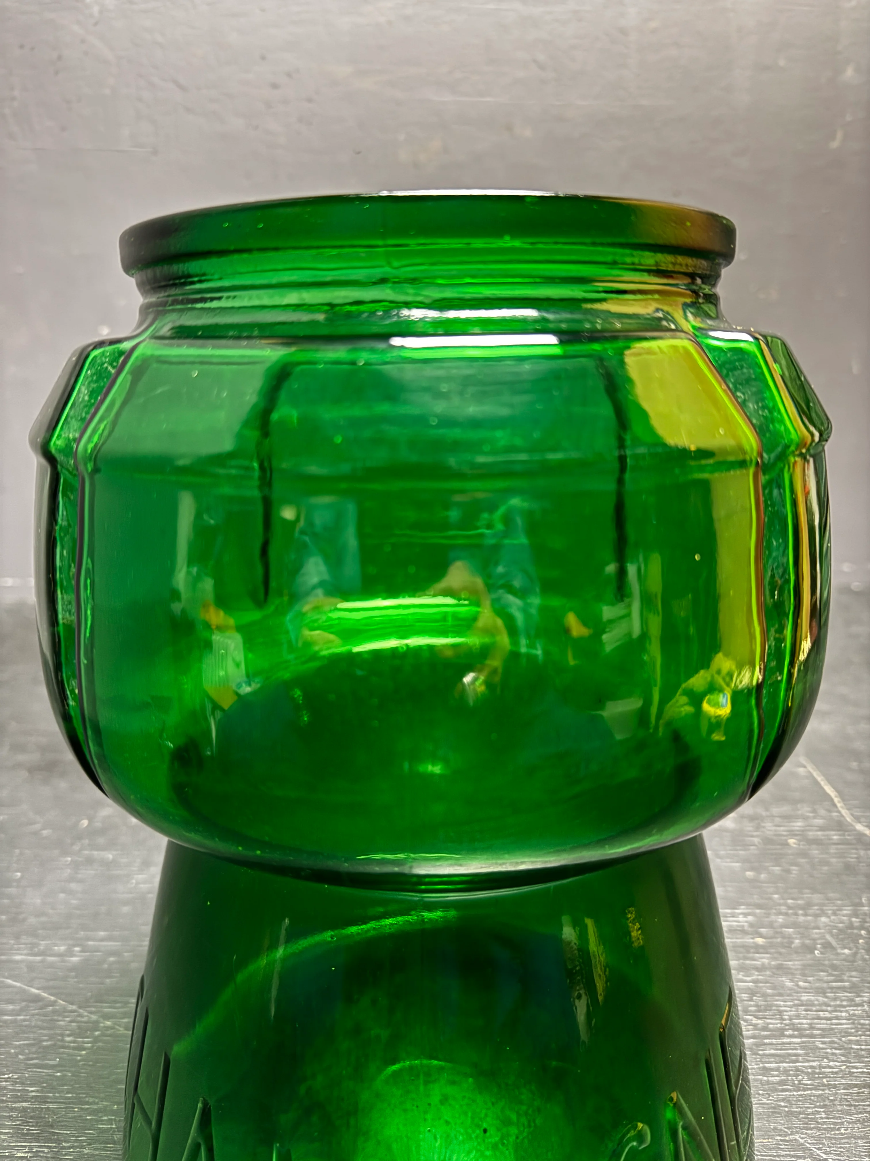 Italian Pressed Glass Cork Shaped Champagne Ice Bucket Circa 1970s - Image 5