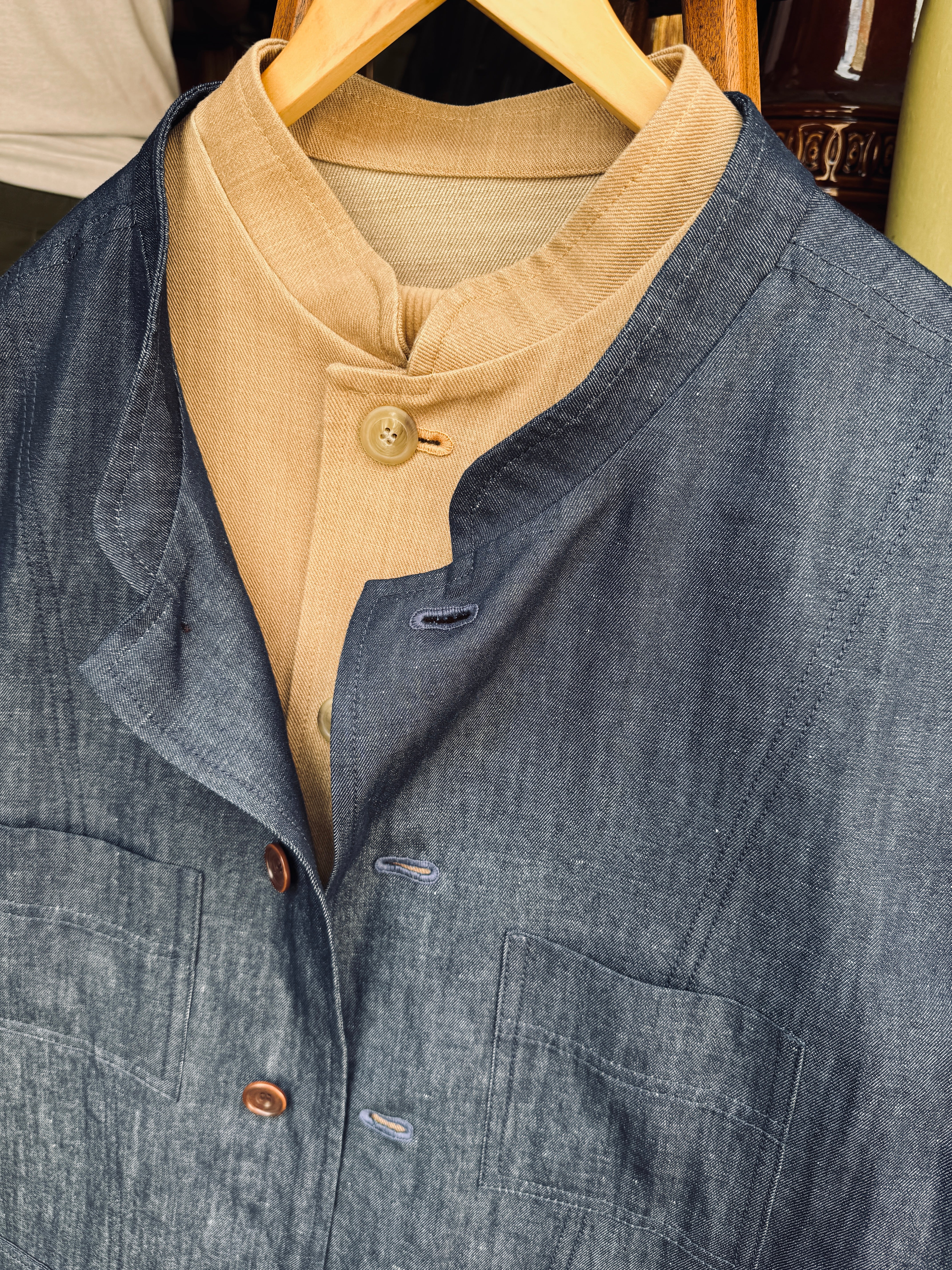 The 'Mintan' Made In London Classic Work Wear Denim Over Shirt - Image 4