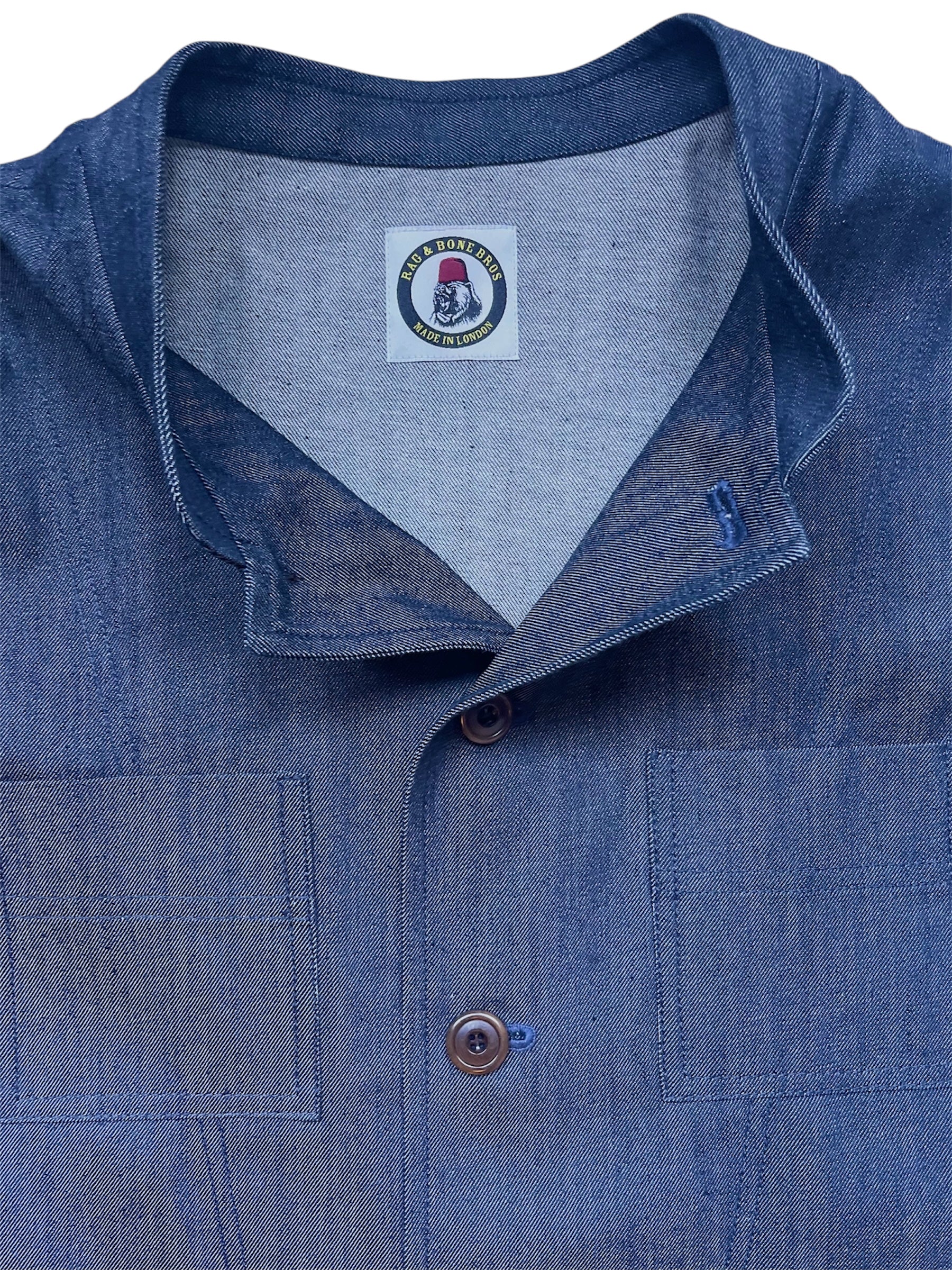 The 'Mintan' Made In London Classic Work Wear Denim Over Shirt - Image 9