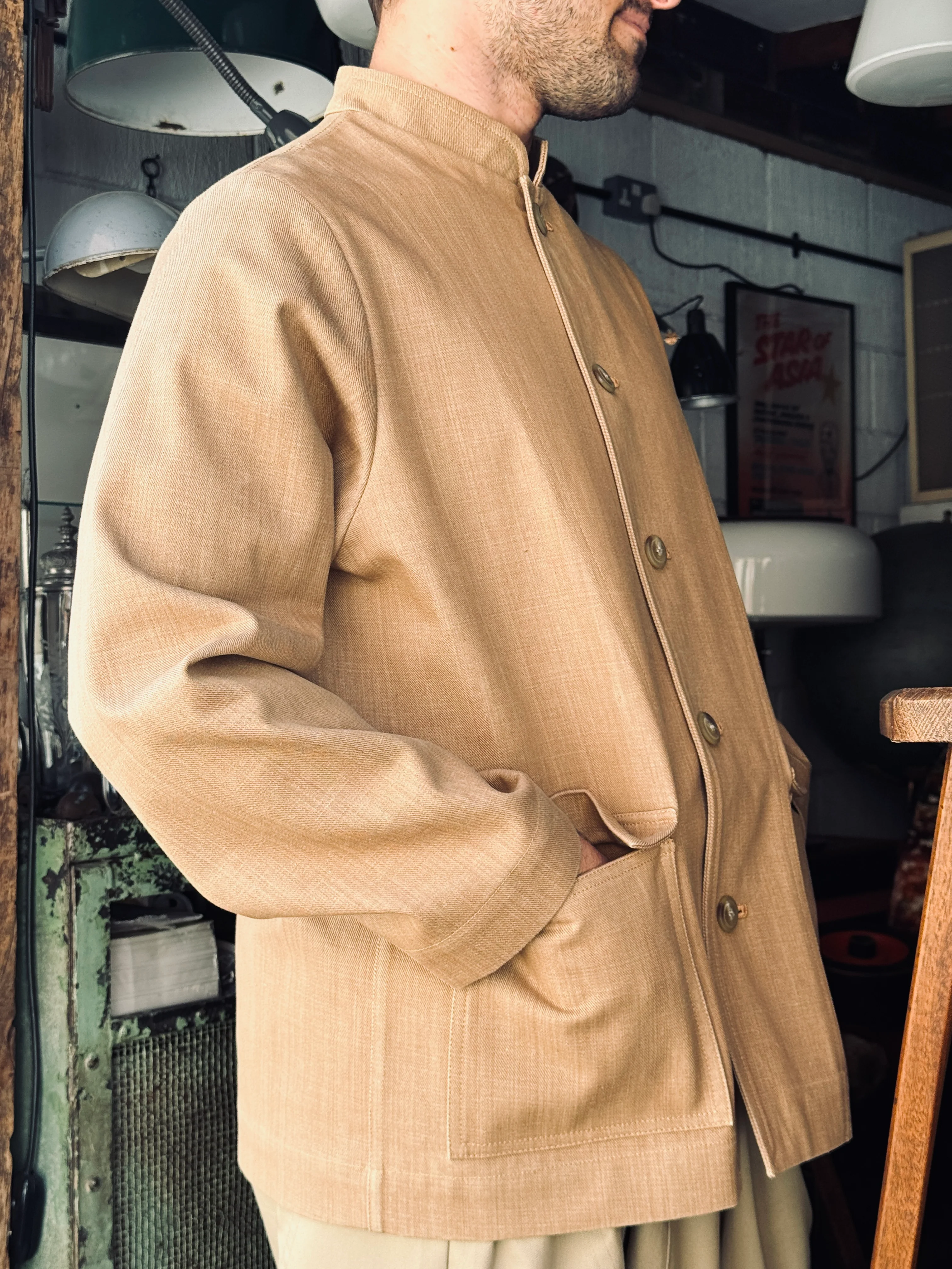 The 'Mintan' Made In London Classic Work Wear Thick Denim Over Shirt - Image 8