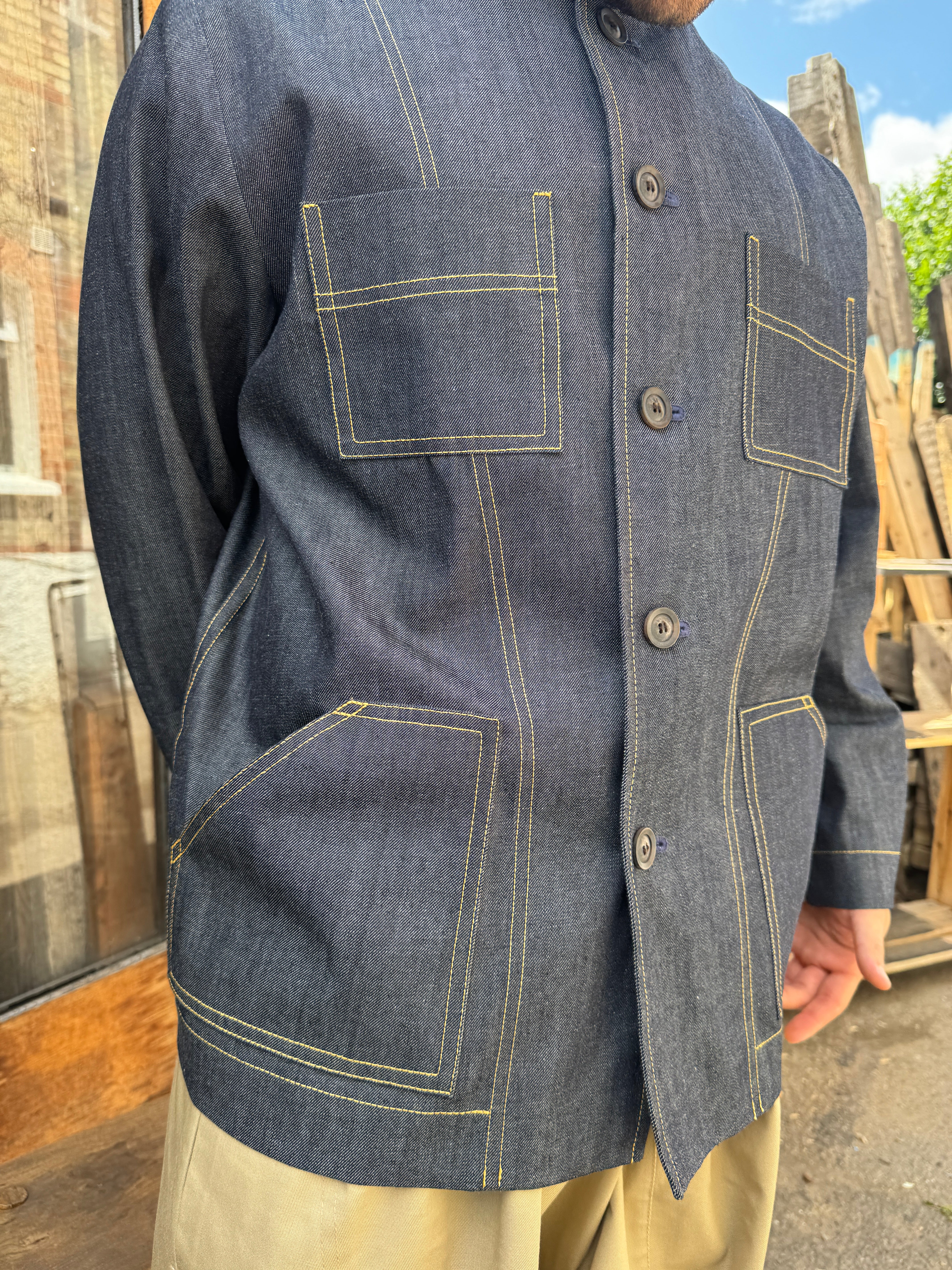 The 'Mintan' Made In London Classic Work Wear Denim Over Shirt - Image 14