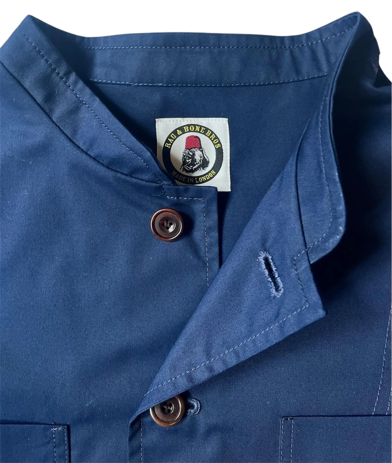 The 'Mintan' Made In London Classic Work Wear Drill Cotton Over Shirt - Image 4