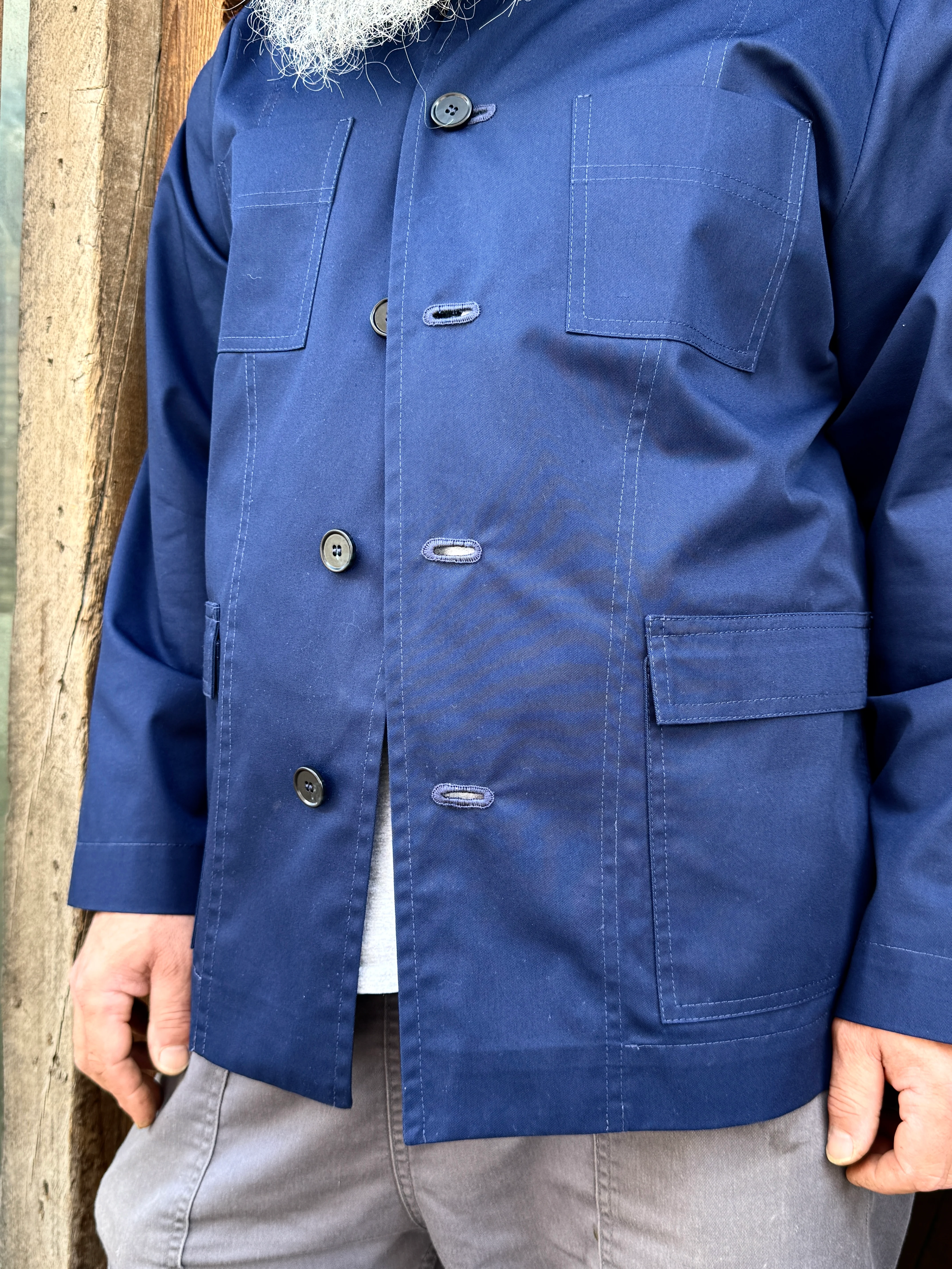 The 'Mintan' Made In London Classic Work Wear Drill Cotton Over Shirt - Image 6