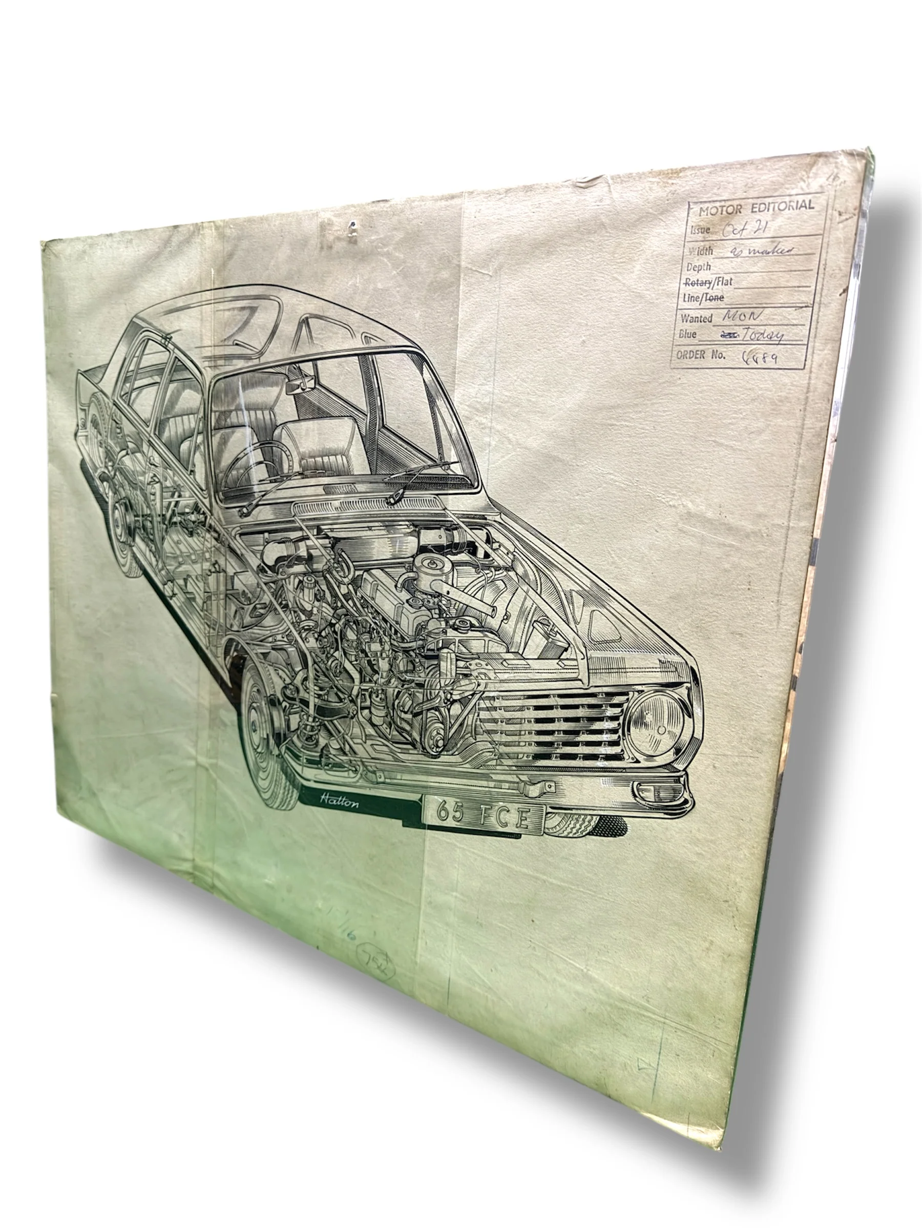 Vauxhall Victor Pen & Ink Cutaway By Brian Hatton 1965 - Image 2