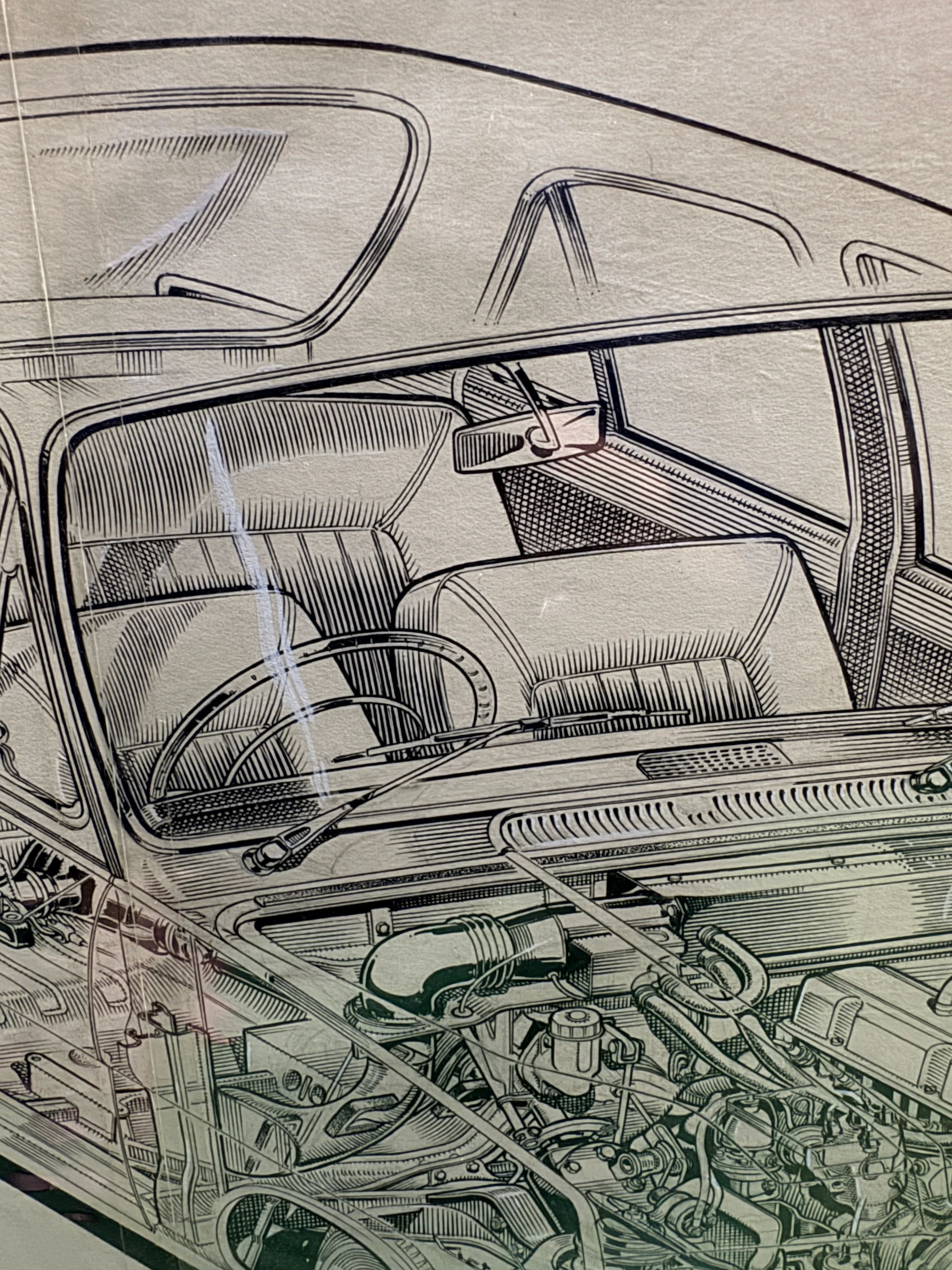Vauxhall Victor Pen & Ink Cutaway By Brian Hatton 1965 - Image 5