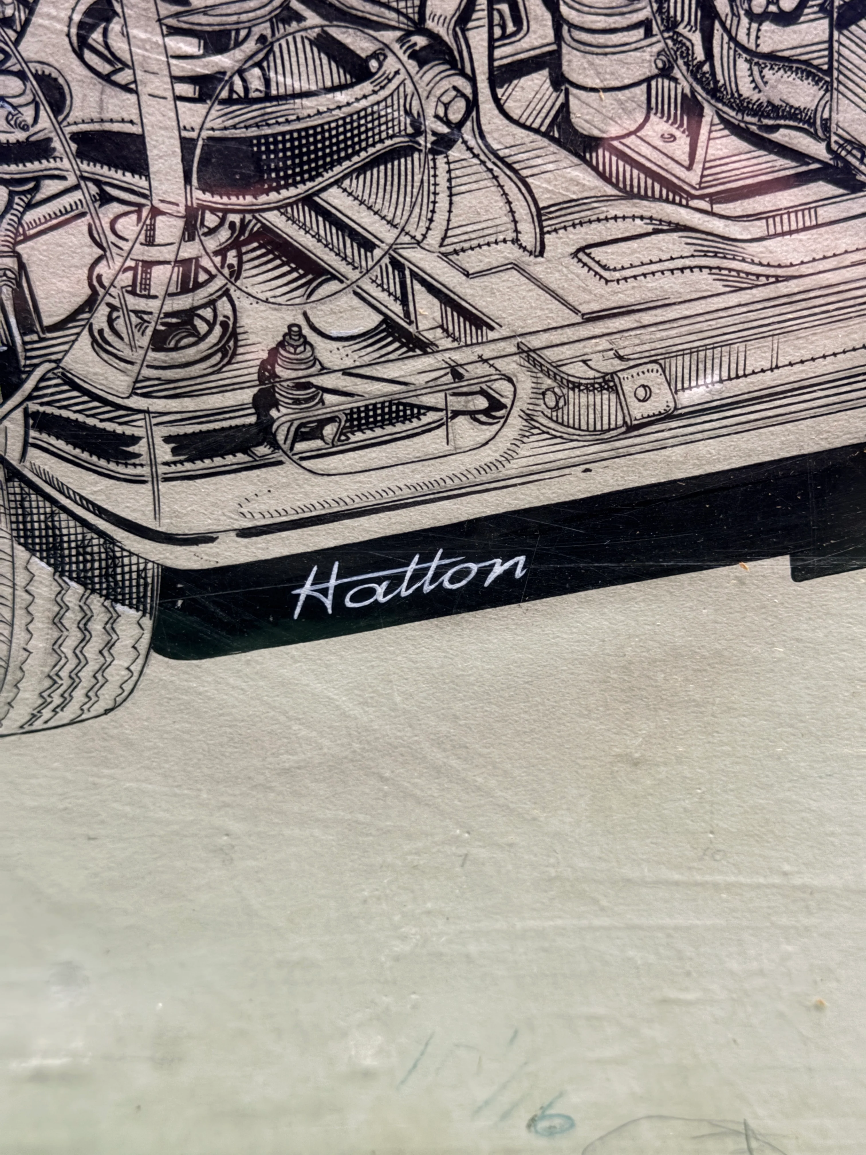 Vauxhall Victor Pen & Ink Cutaway By Brian Hatton 1965 - Image 8