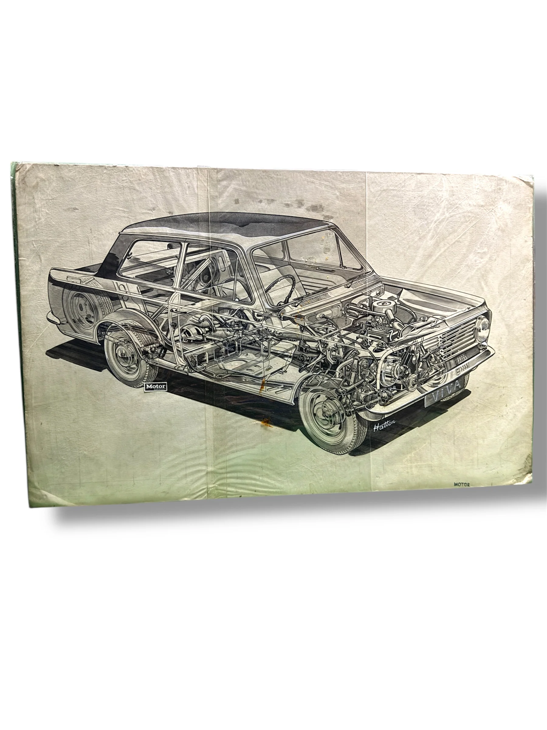 Vauxhall Viva Pen & Ink By Brian Hatton 1963