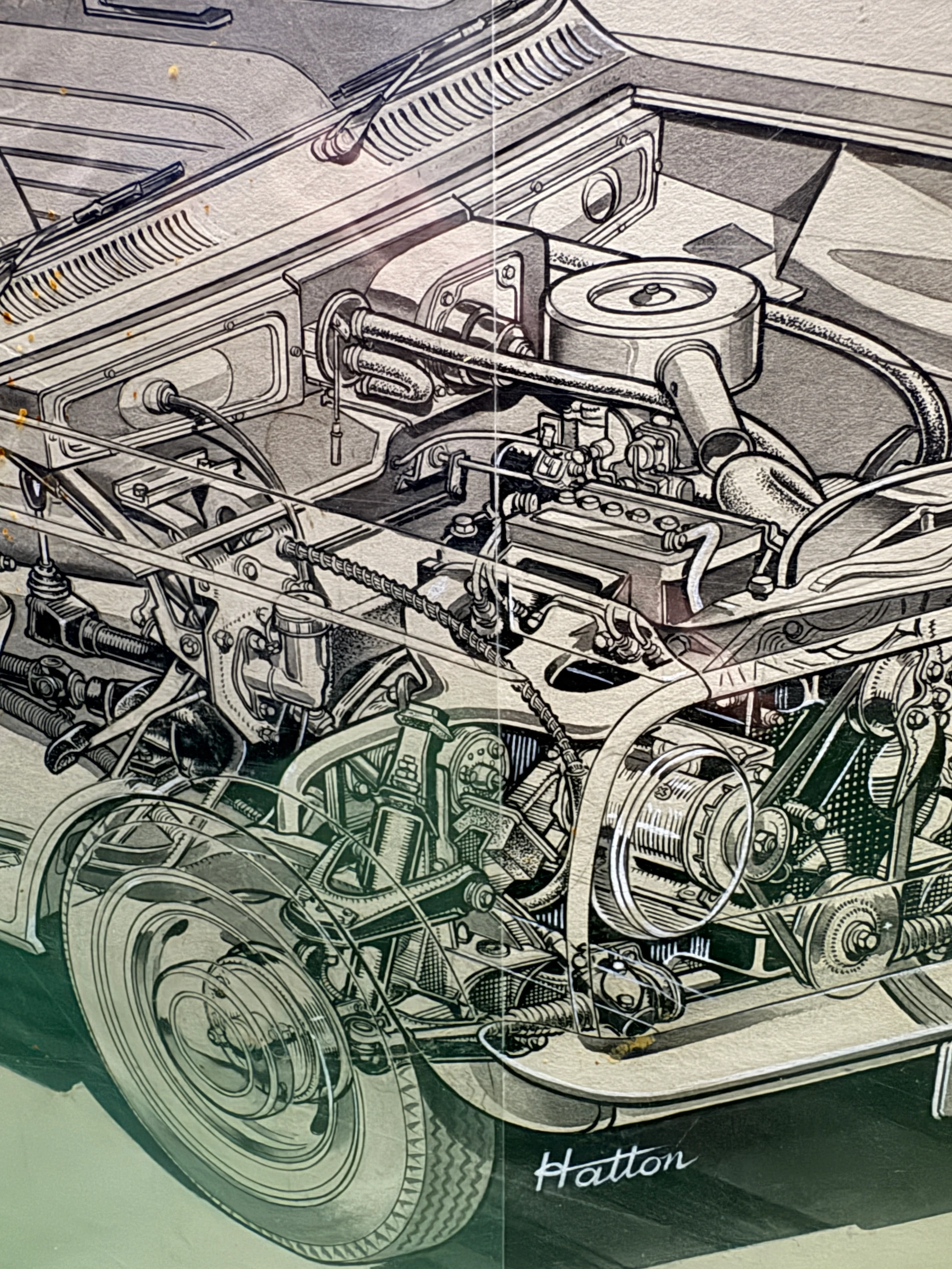 Vauxhall Viva Pen & Ink By Brian Hatton 1963 - Image 7